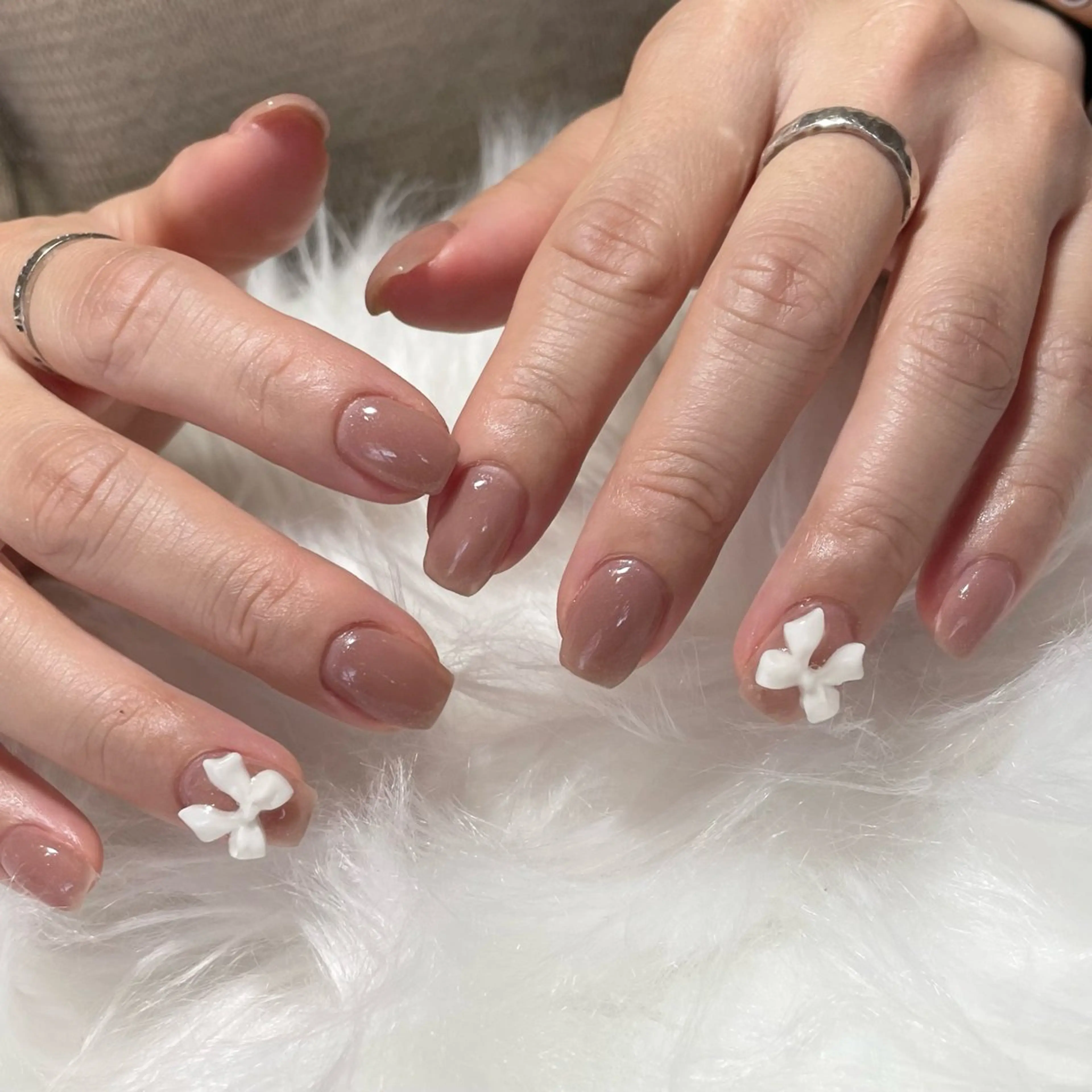 ネイル リボン neige Kouzukiのネイルデザイン