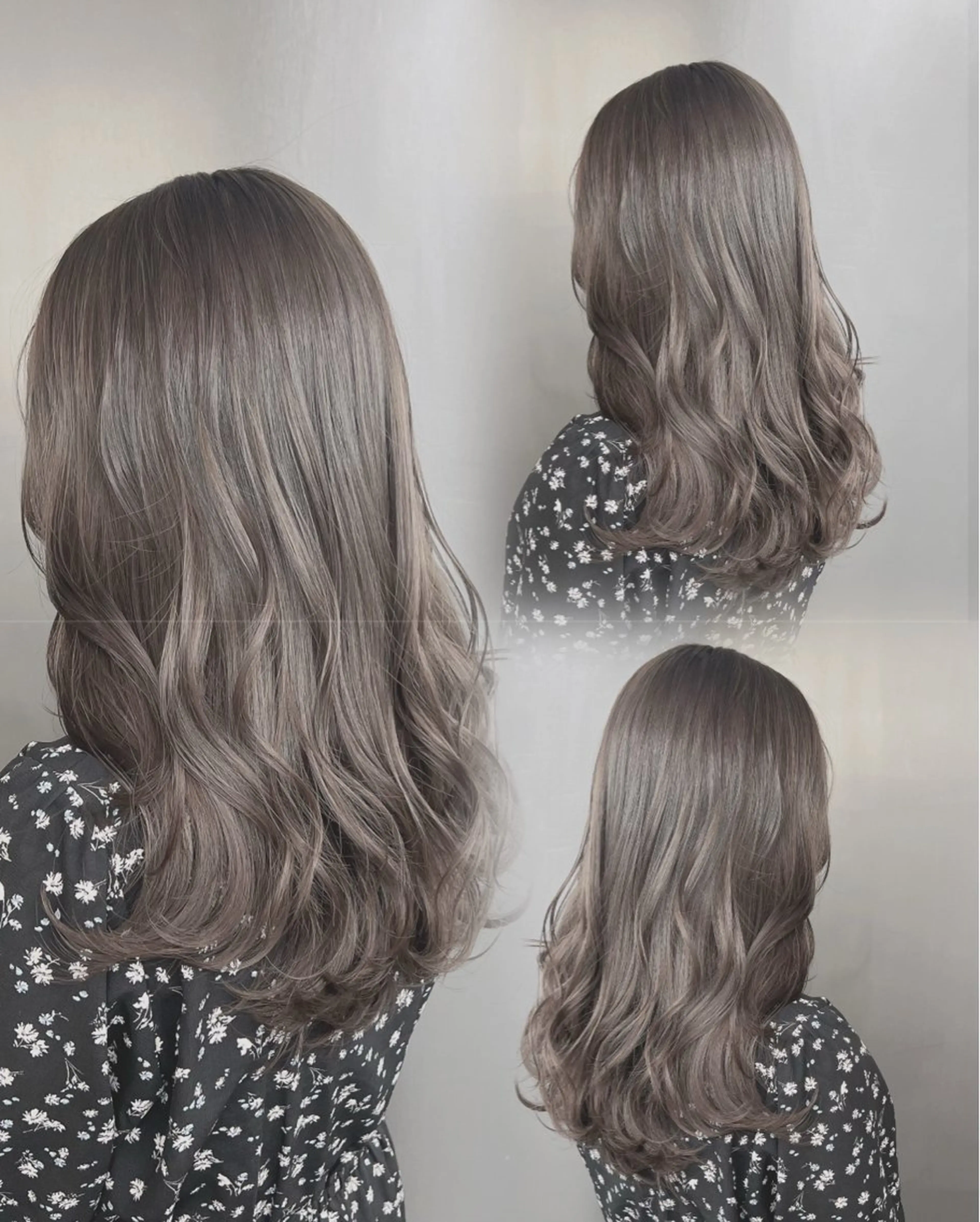 ロング カラー 透明感カラー グレージュ/あいのヘアスタイル