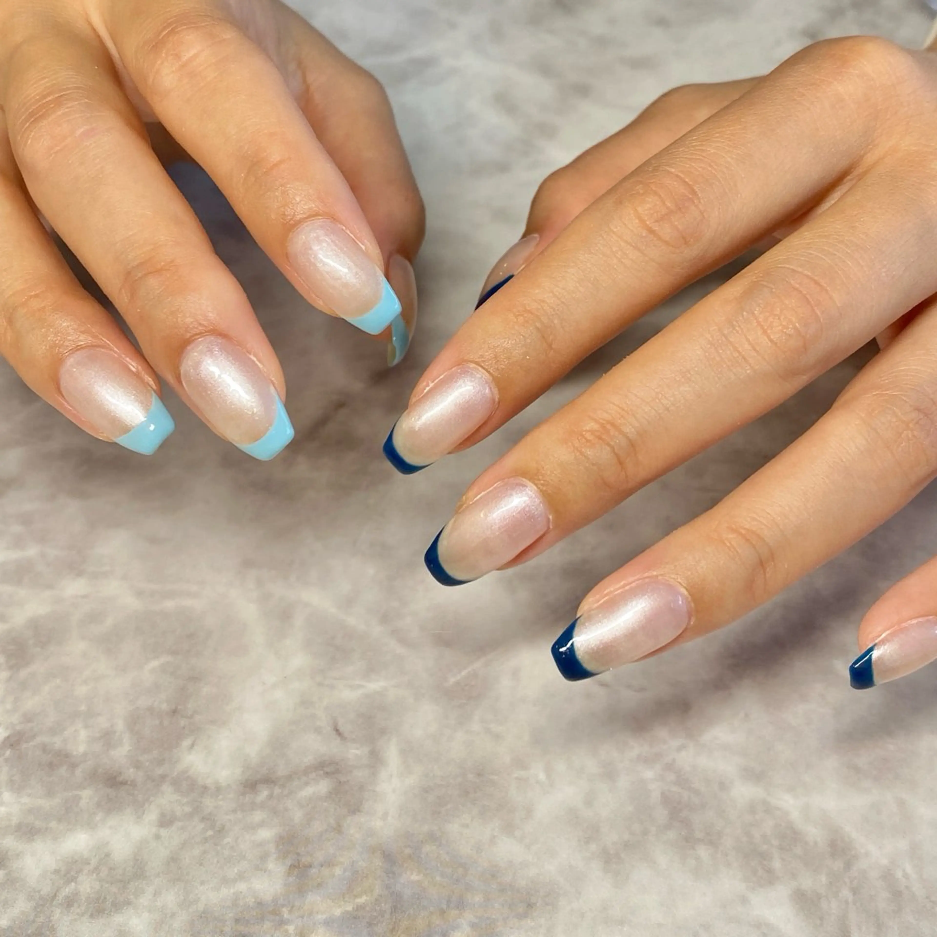 ネイル フレンチネイル シンプルネイル 夏ネイル Loca.nails Kasumiのネイルデザイン