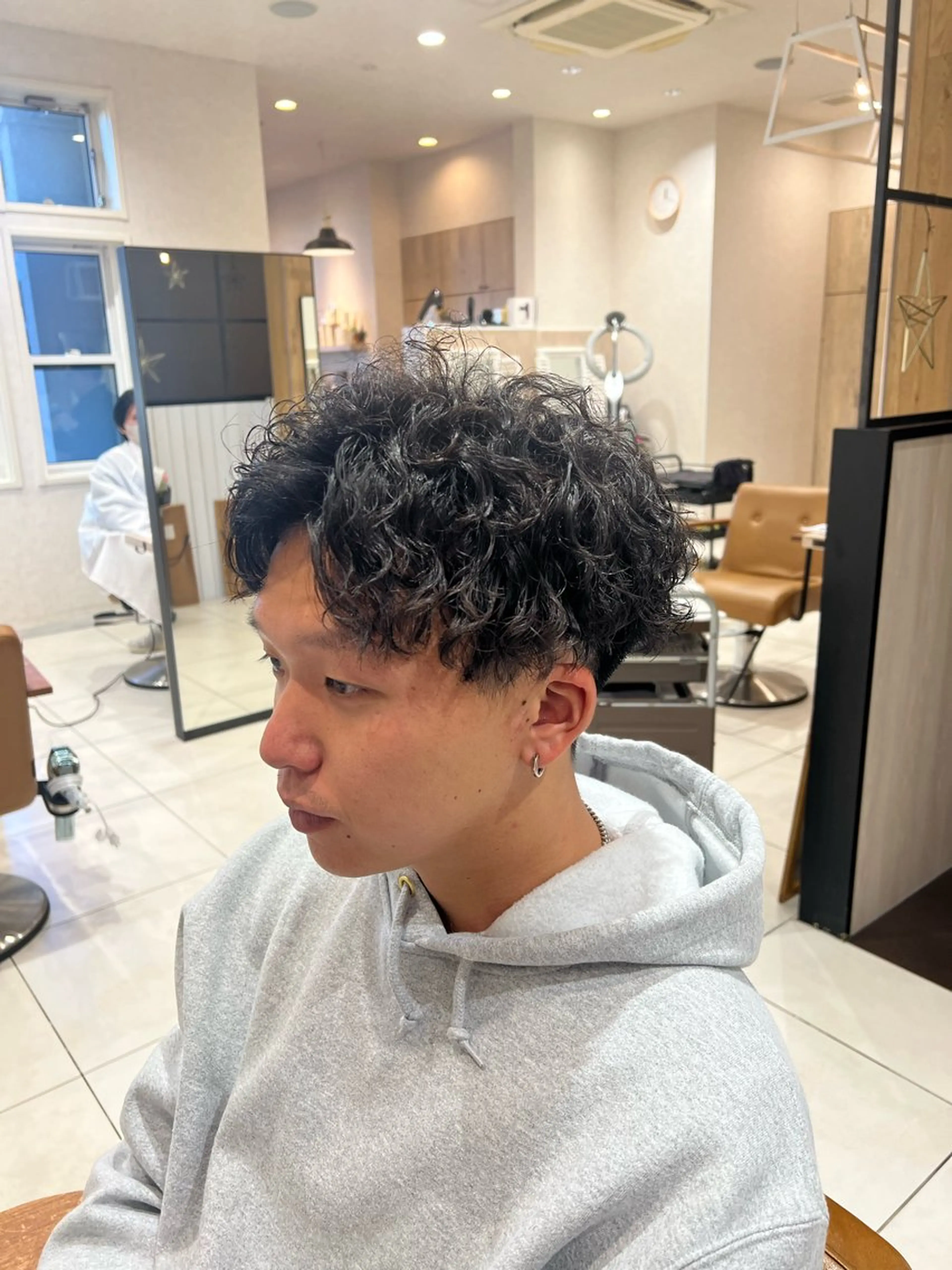 メンズ カット パーマ メンズ特化フェザー パーマ🚗タケシのヘアスタイル