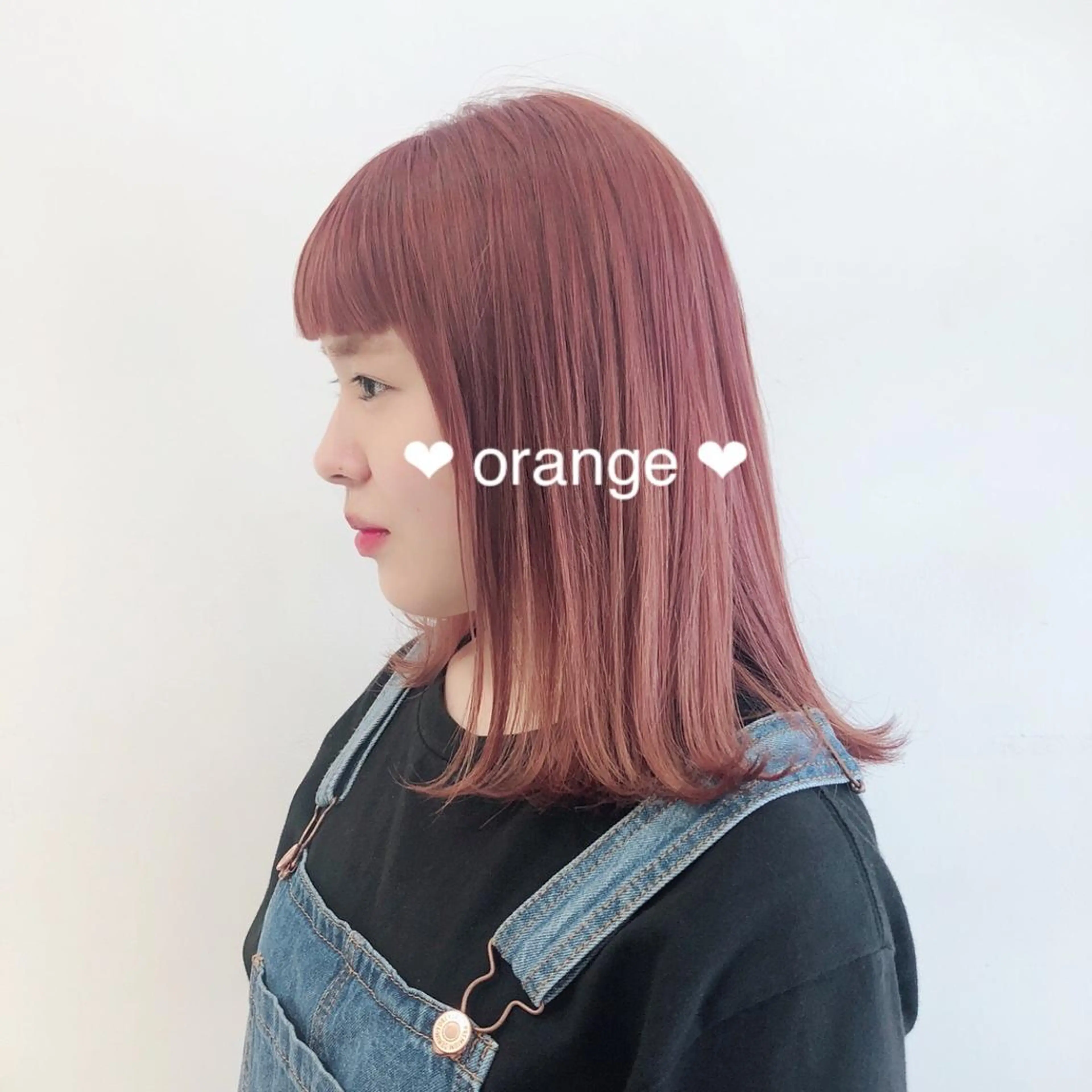 ミディアム カラー オレンジ beauty   beast 西新店のヘアスタイル