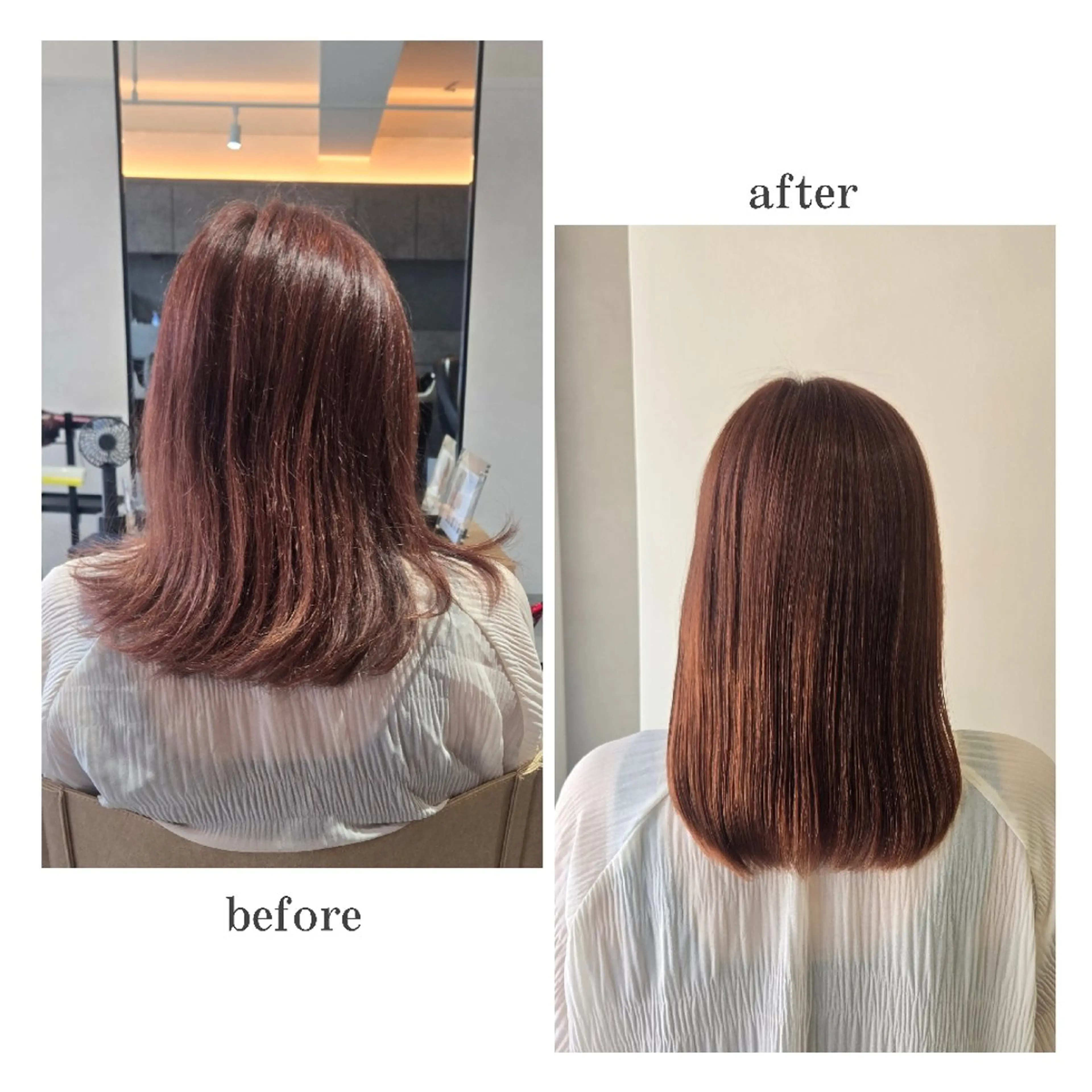 ミディアム 縮毛矯正 enx 渡邊 愛結🎀のヘアスタイル