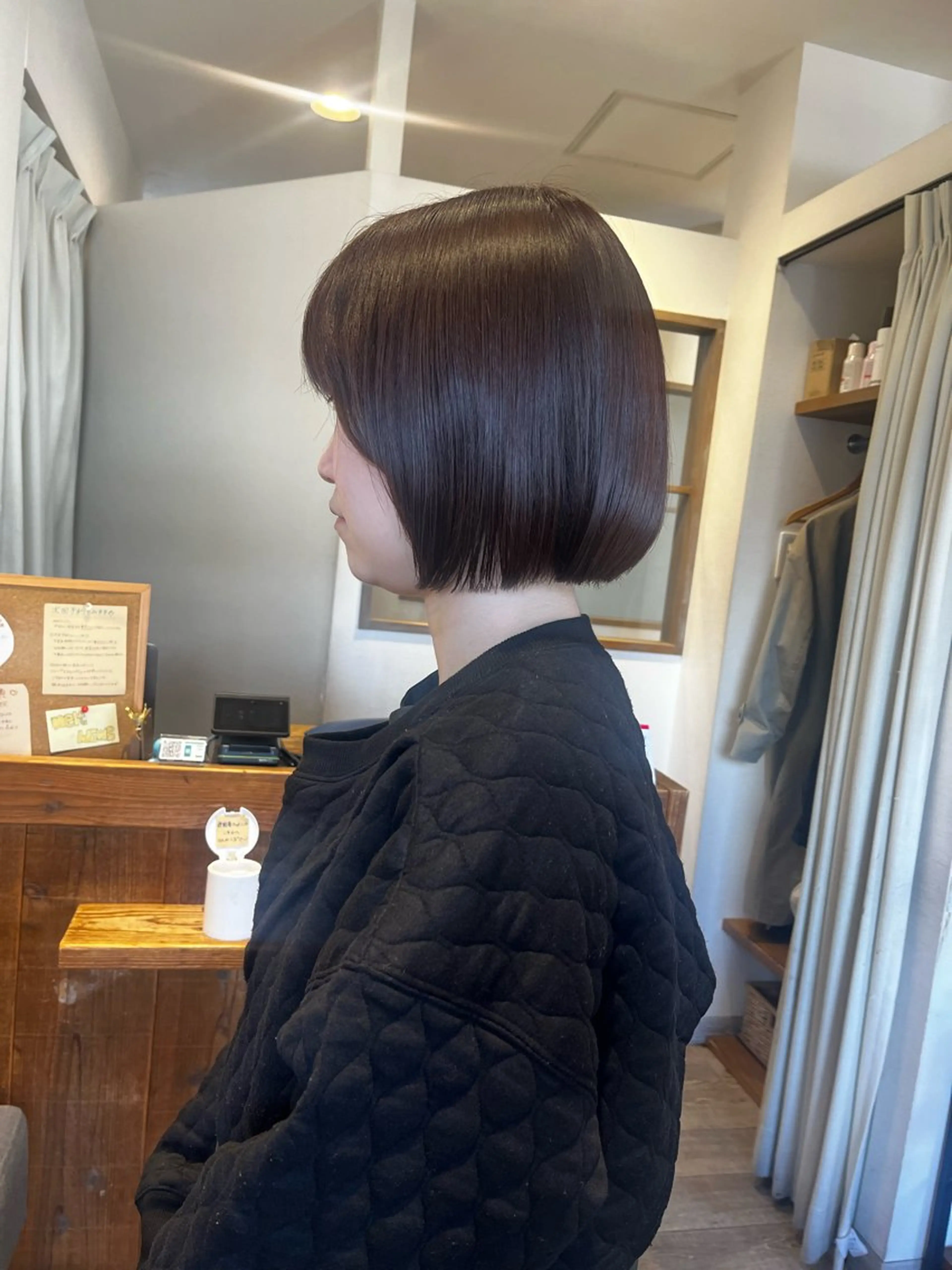 ショート カラー ラベンダーカラー ボブ トリートメント カット ヘアカラー トリートメント 上品な暖色/丸みボブ Chie🪷のヘアスタイル