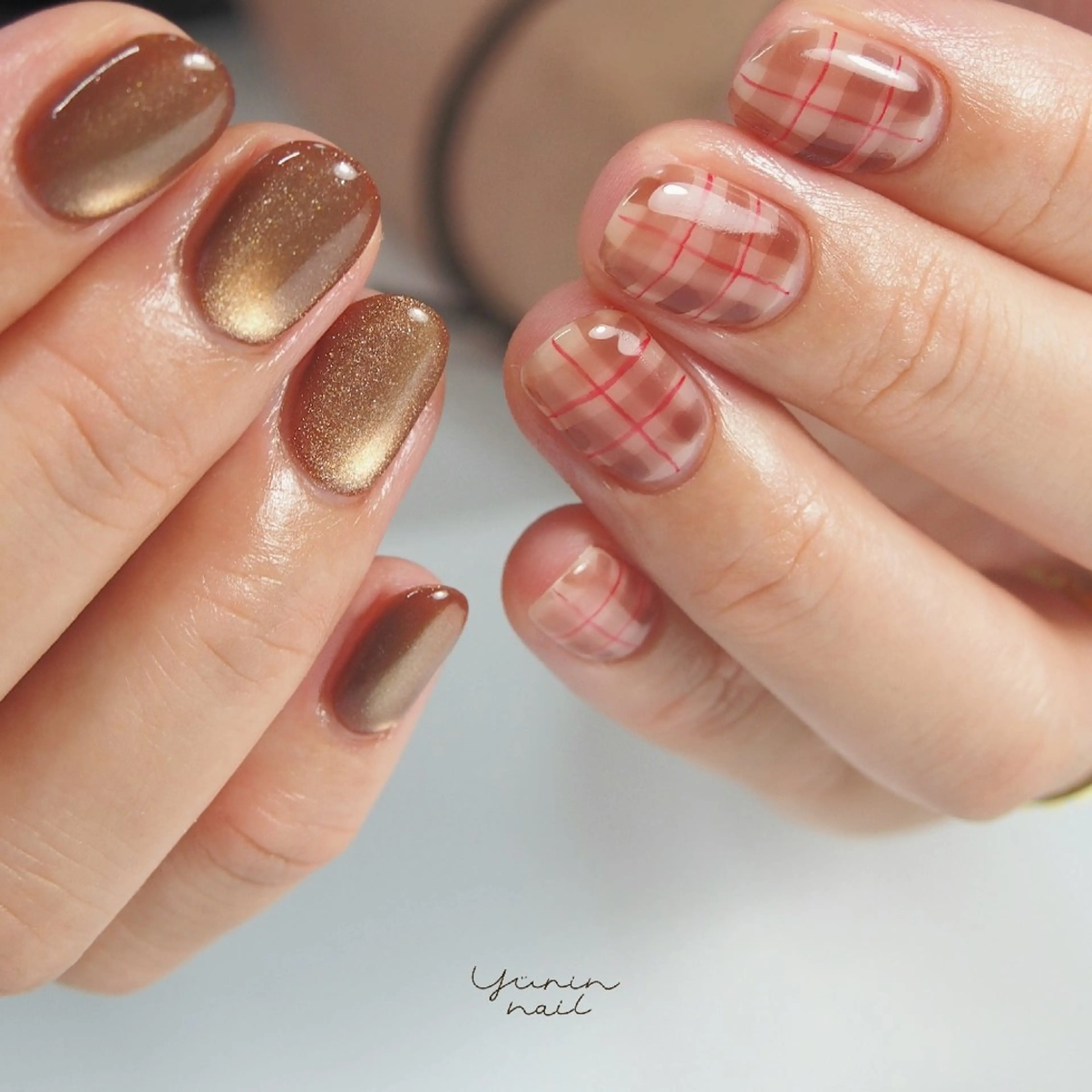 ネイル カジュアル マグネットネイル ショートネイル ショートネイル専門 yurin nailのネイルデザイン