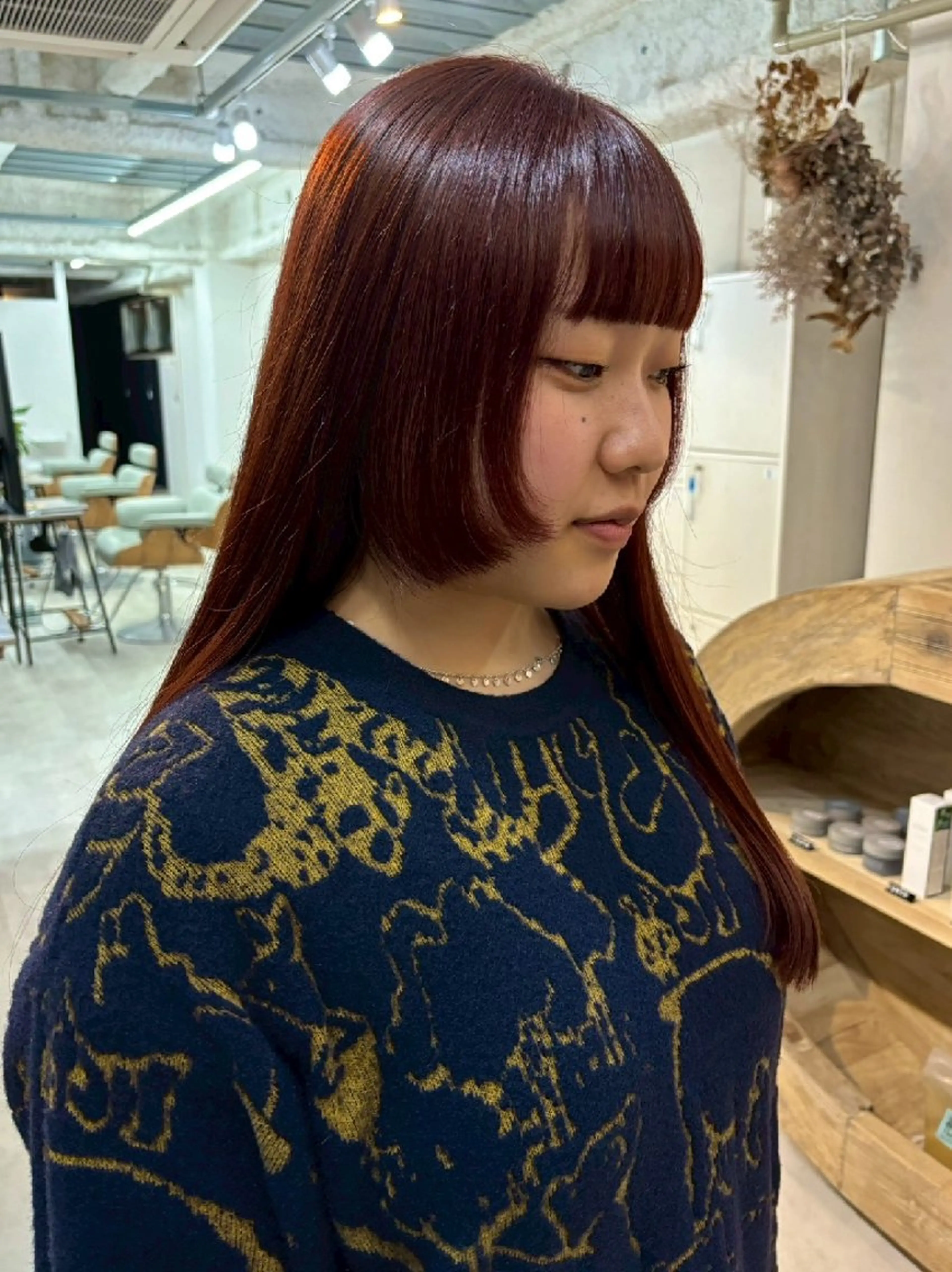 セミロング カラー カット ヘアカラー トリートメント JESTER 烏丸御池のヘアスタイル