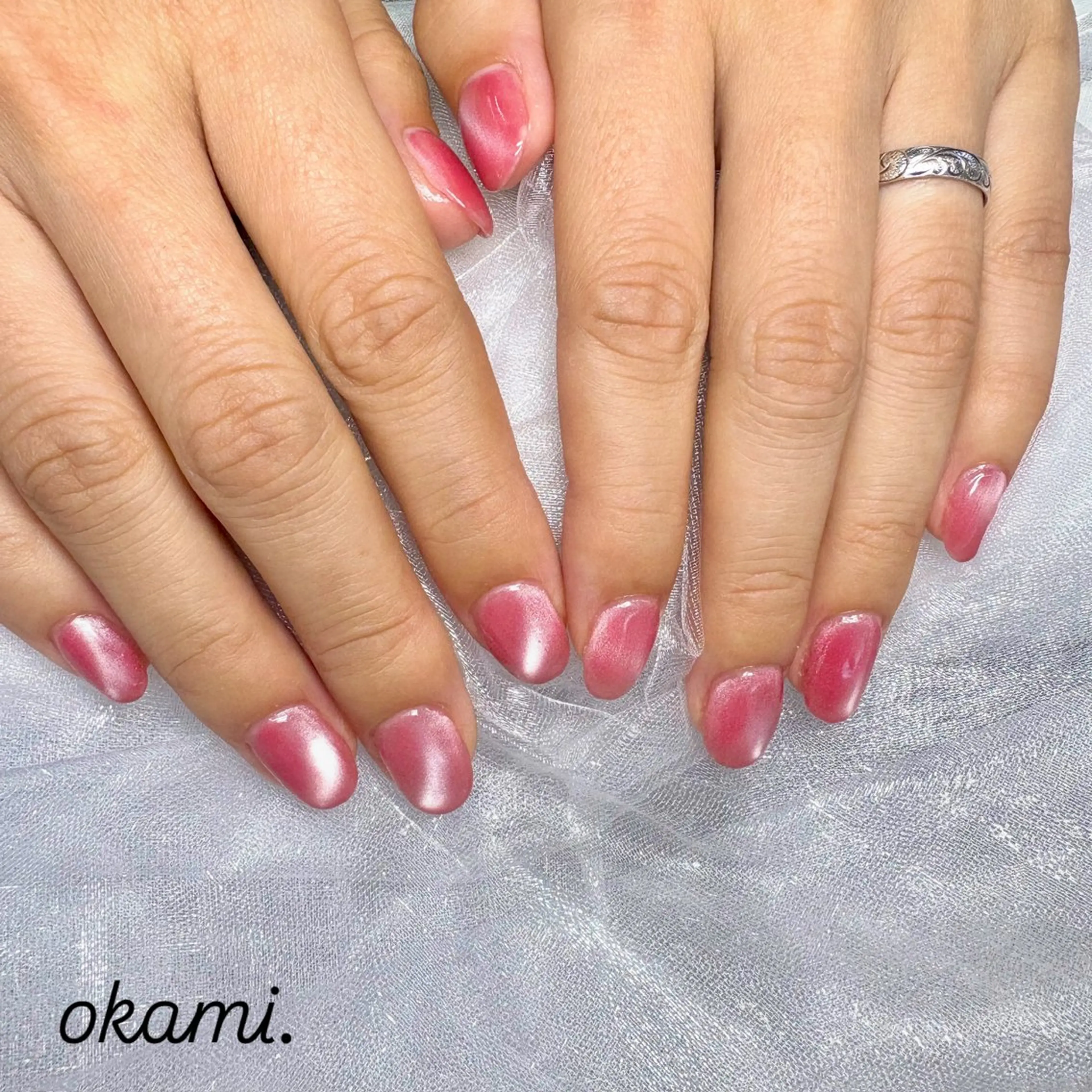 ネイル ピンク 津久井 美紅のネイルデザイン