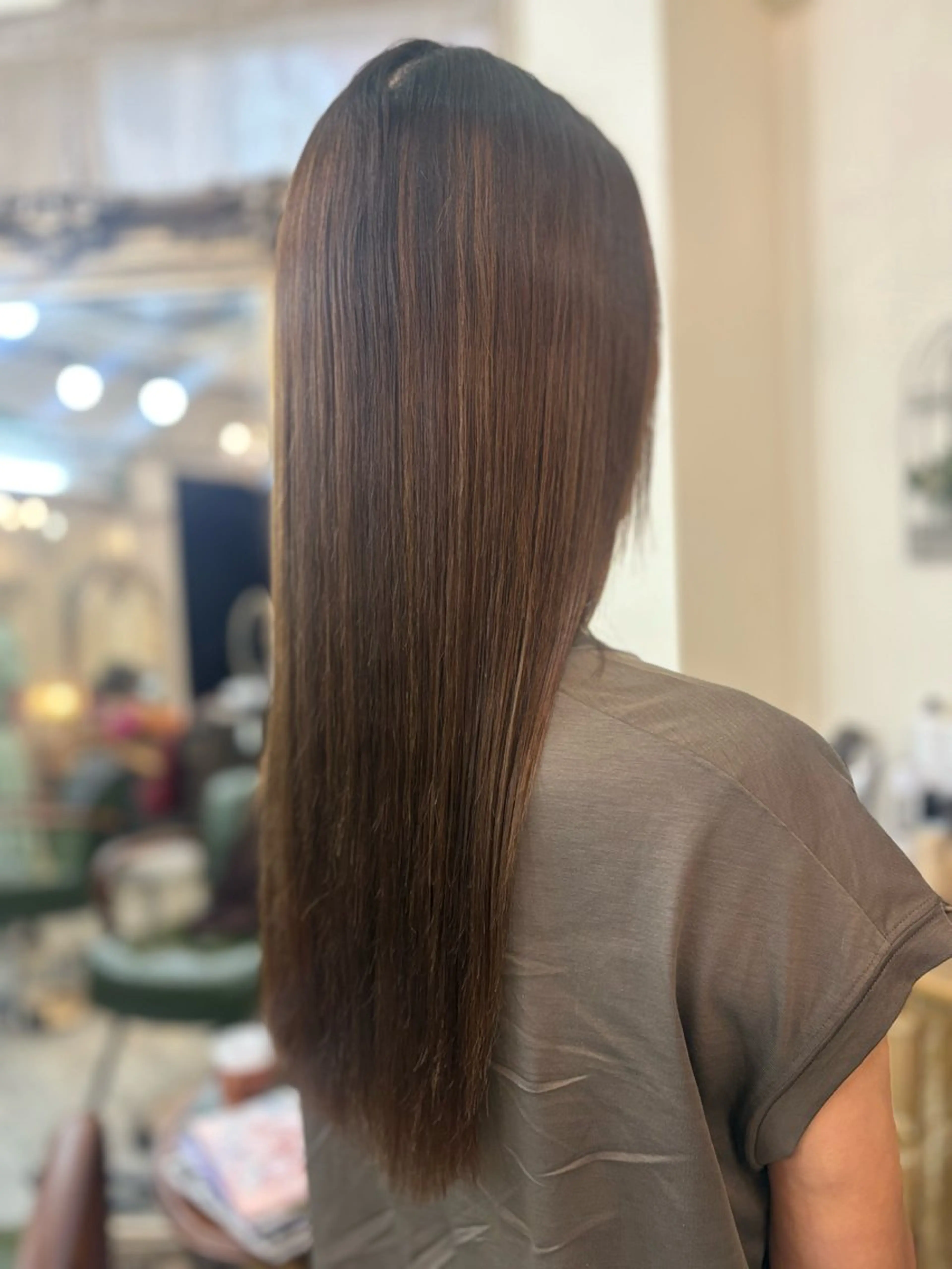 ロング 髪質改善 酸性ストレート 縮毛矯正 新宿御苑/艶髪カラー 髪質改善/山口のヘアスタイル