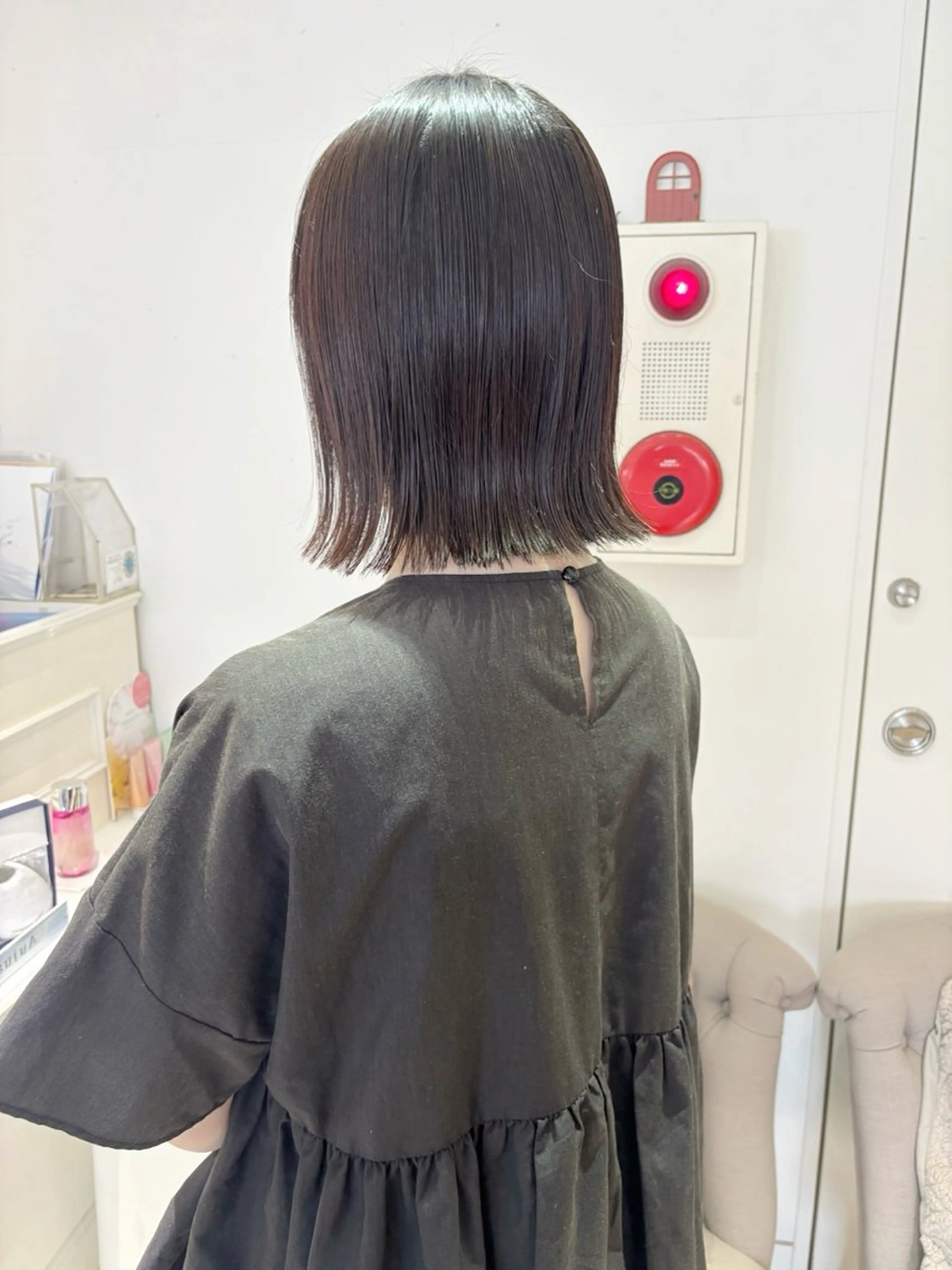 ミディアム カラー カット ヘアカラー トリートメント 齋藤 咲のヘアスタイル