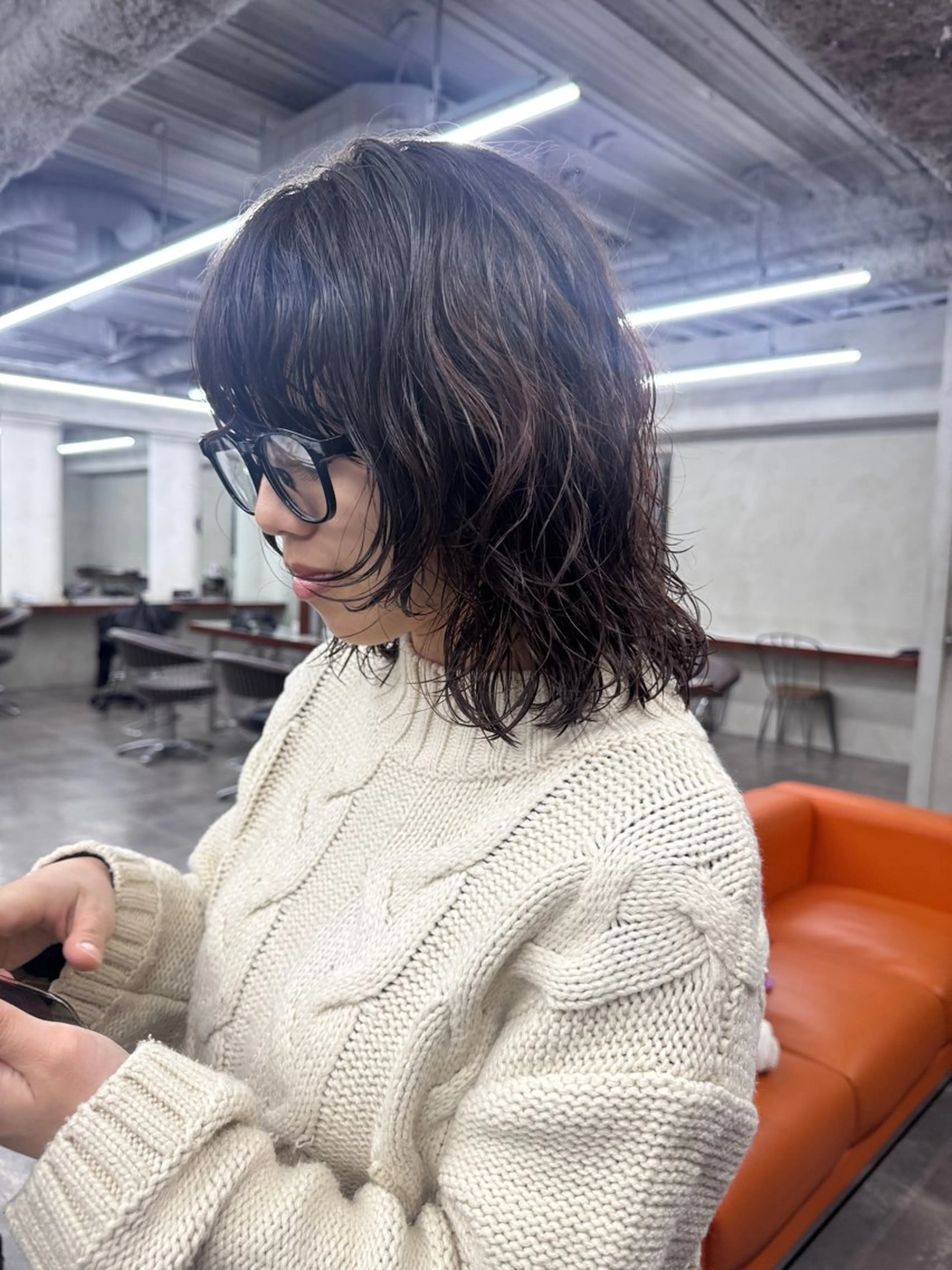 ミディアム カラー パーマ カラー/パーマ/ 鎌田健/渋谷のヘアスタイル