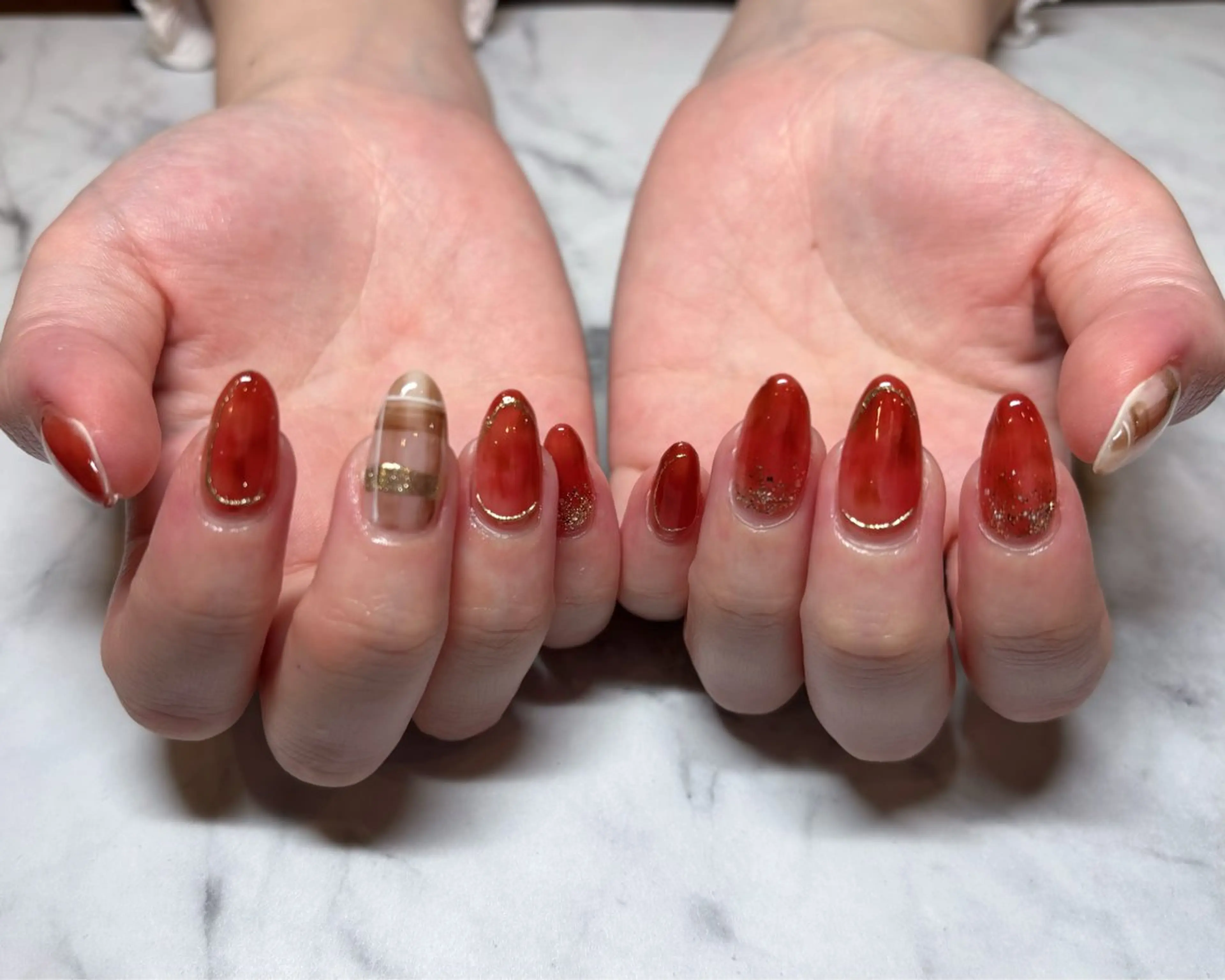 ネイル ハンドネイル 肥後joieange 心斎橋店のネイルデザイン