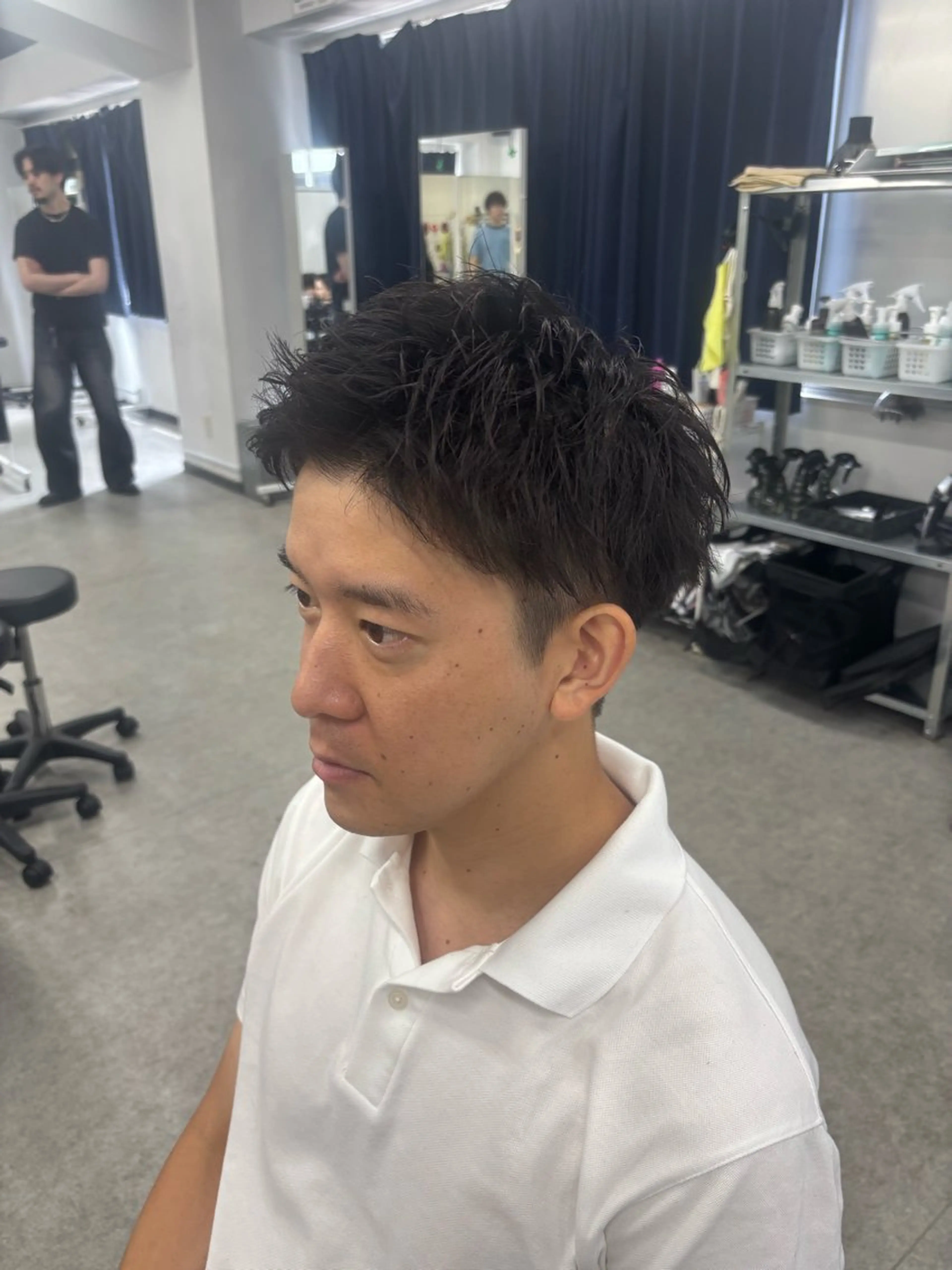 ショート パーマ メンズ アップバング ショートヘア トレンド🔥メンズ 特化⚡️網野裕希のヘアスタイル