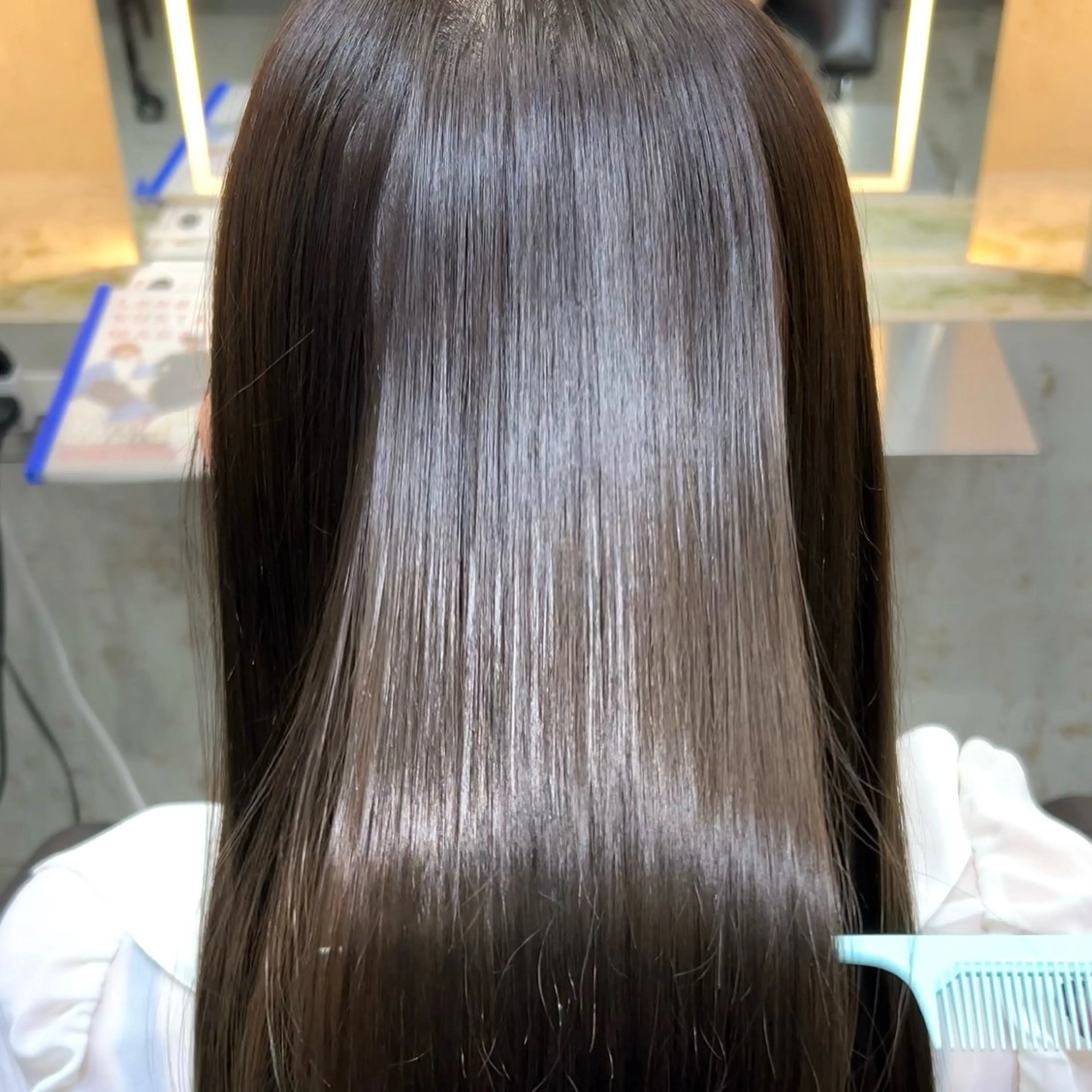 ロング カラー ボブ 縮毛矯正 カット ヘアカラー 縮毛矯正 トリートメント ボブ/くびれボブ/ 髪質改善/Ru-kaのヘアスタイル