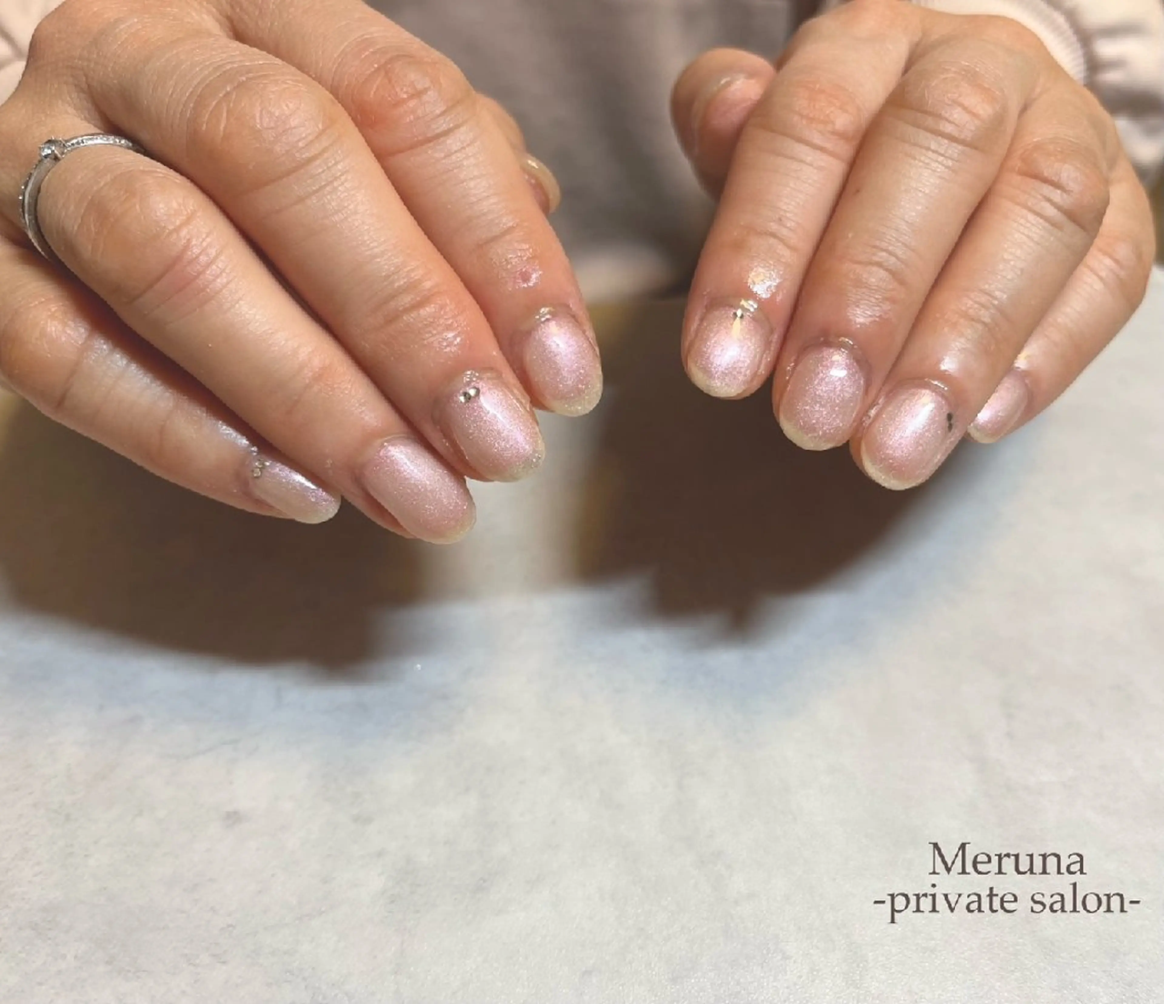 ネイル ワンカラーネイル 春ネイル ハンドネイル Meruna .ﾒﾙｰﾅ.のネイルデザイン