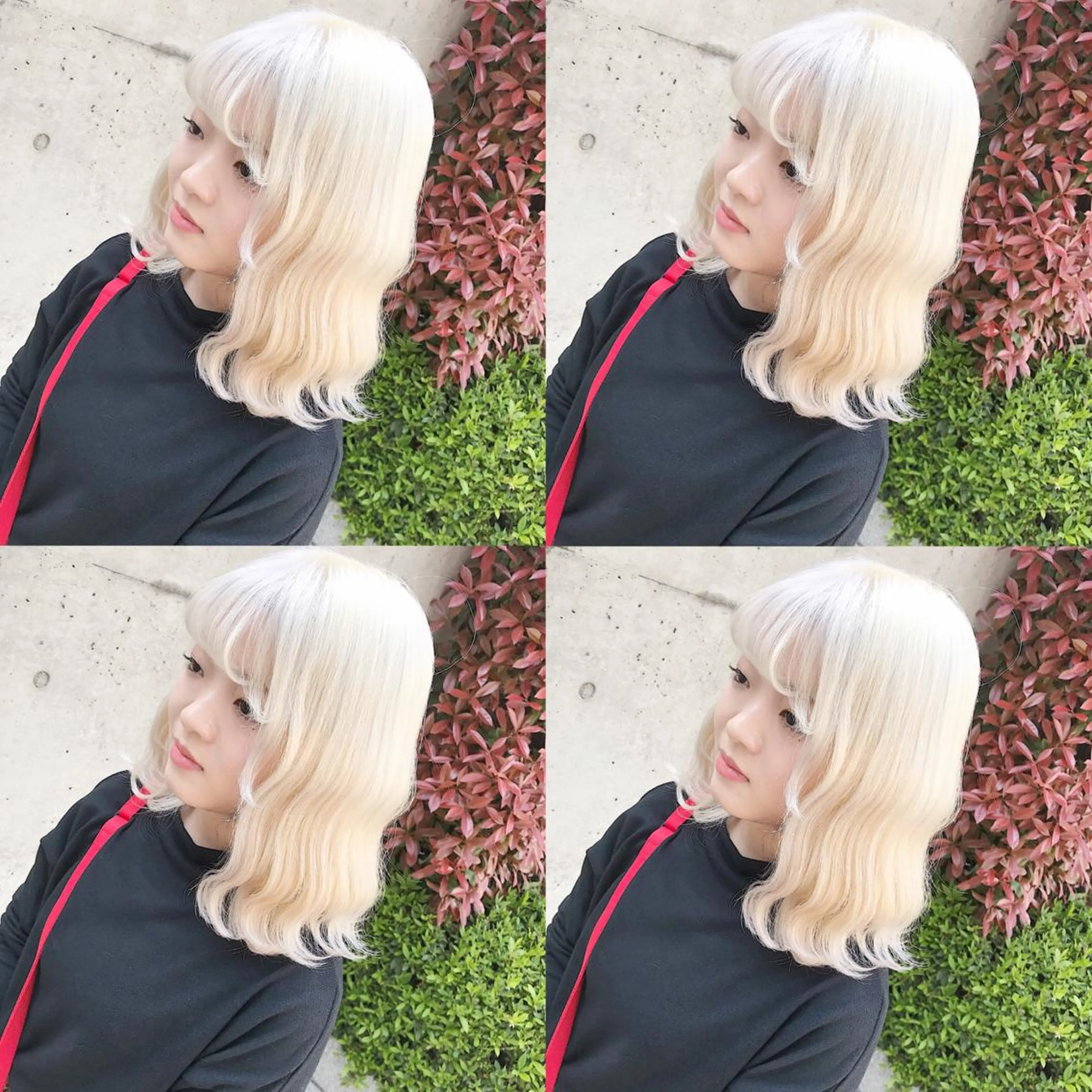 ミディアム カラー ヘアアレンジ ヘアカラー トリートメント TAKUMAブリーチ /切りっぱなし🪽のヘアスタイル
