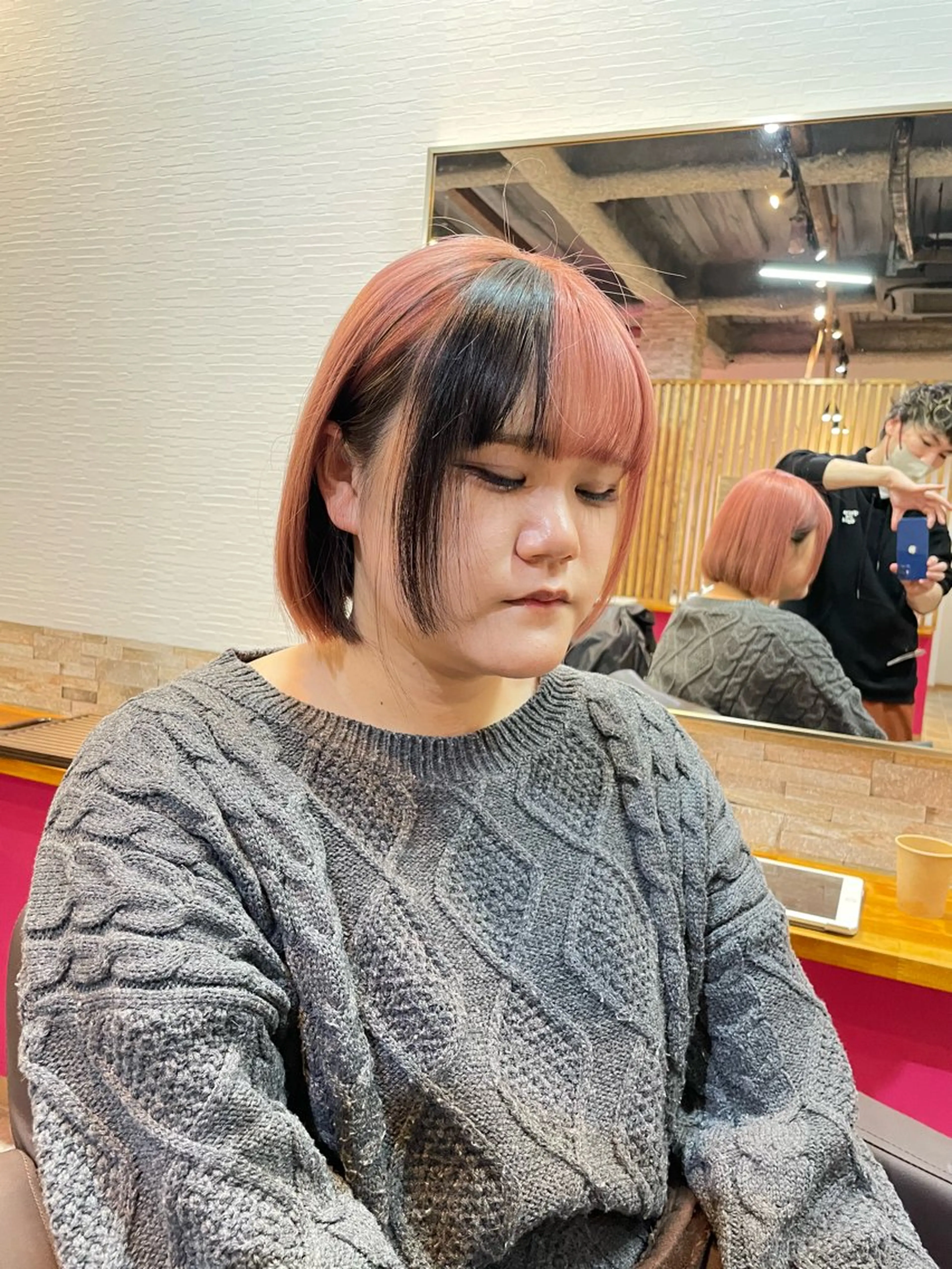 ショート カラー ヘアカラー&縮毛矯正 STAR☆RIVERのヘアスタイル