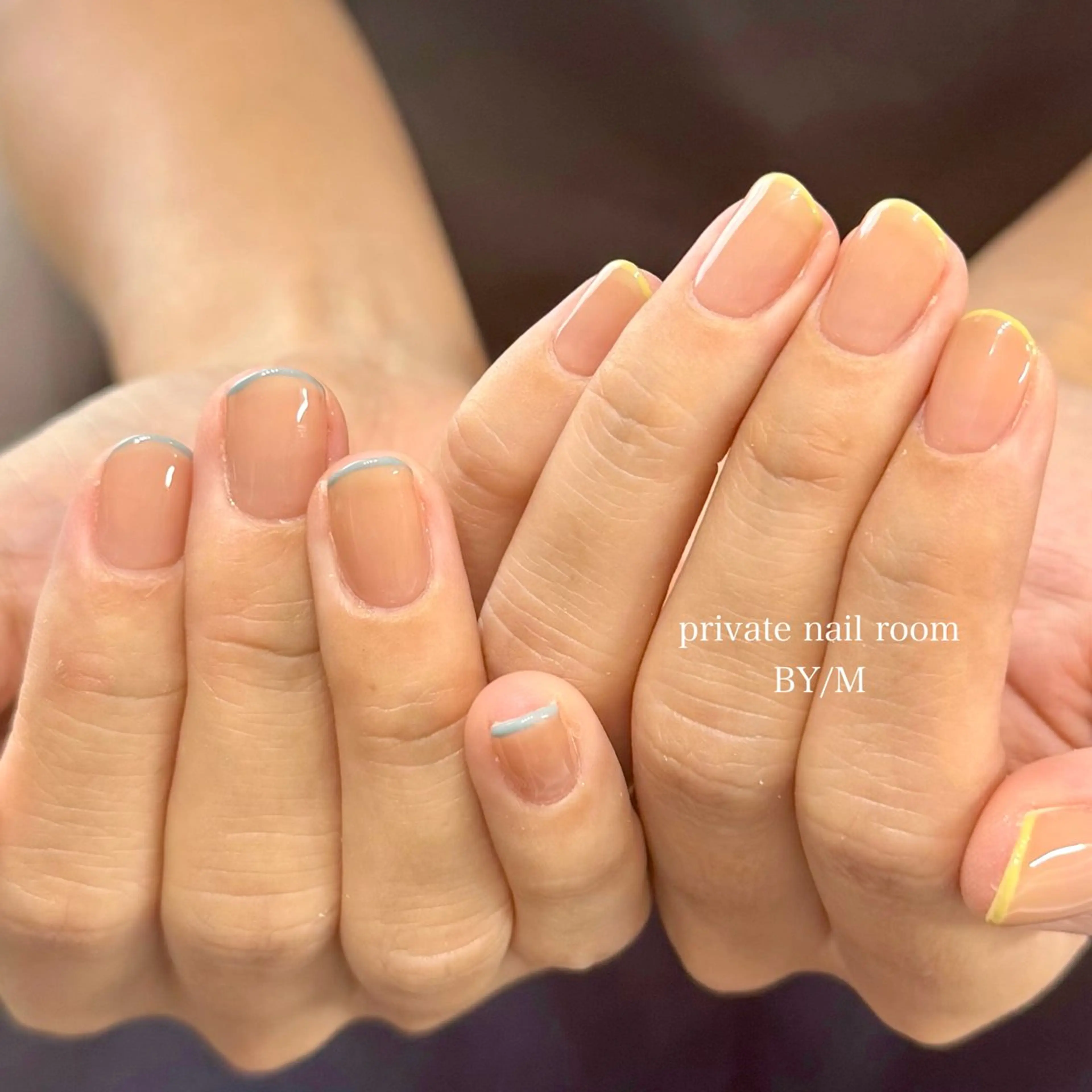 ネイル フレンチネイル 持ち込み シンプルネイル ハンドネイル BY / Mのネイルデザイン