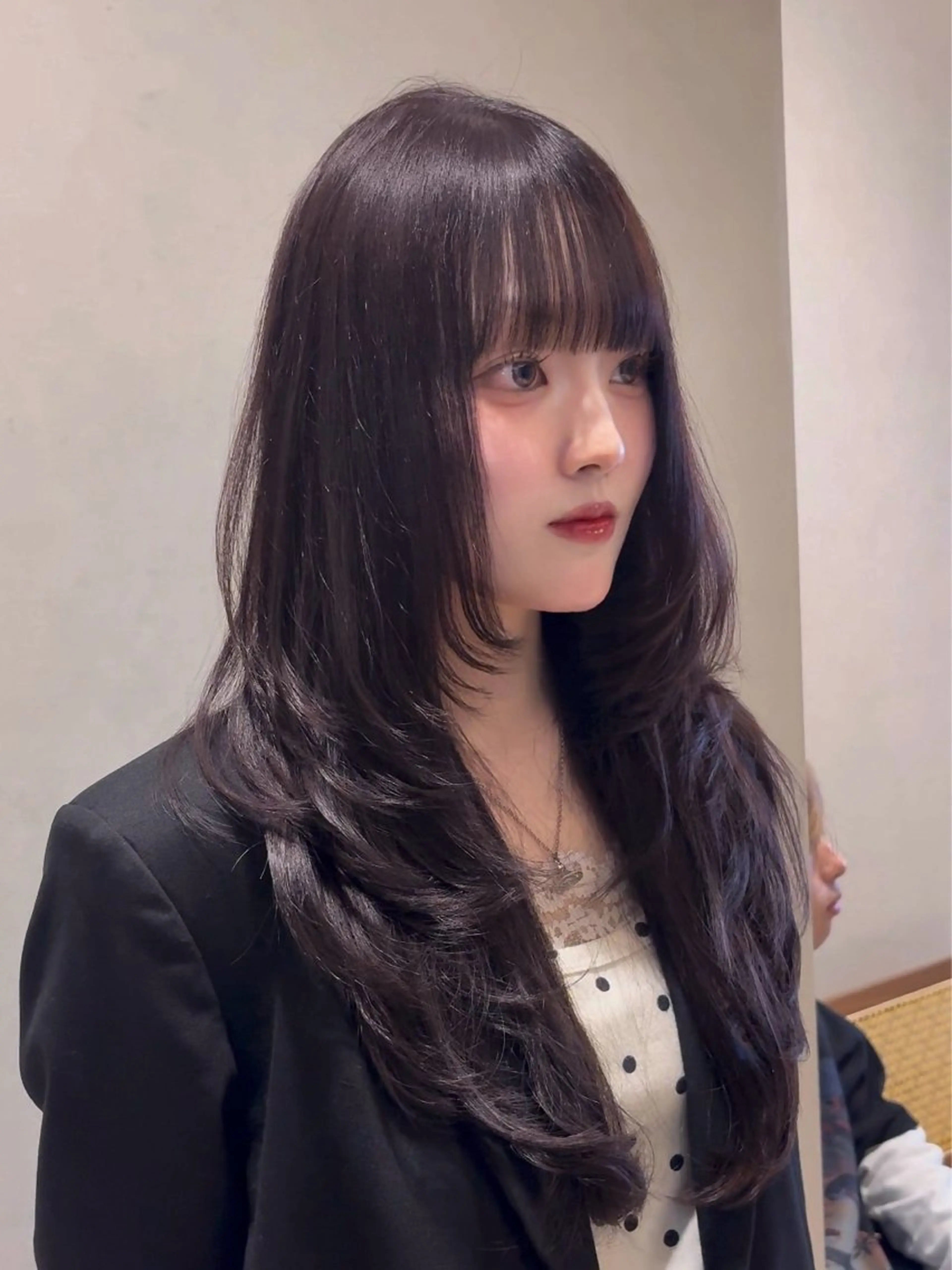 ロング カラー ハイレイヤー レイヤーカット 小顔カット 🩵福岡ブリーチなし レイヤー/紫音🩵のヘアスタイル