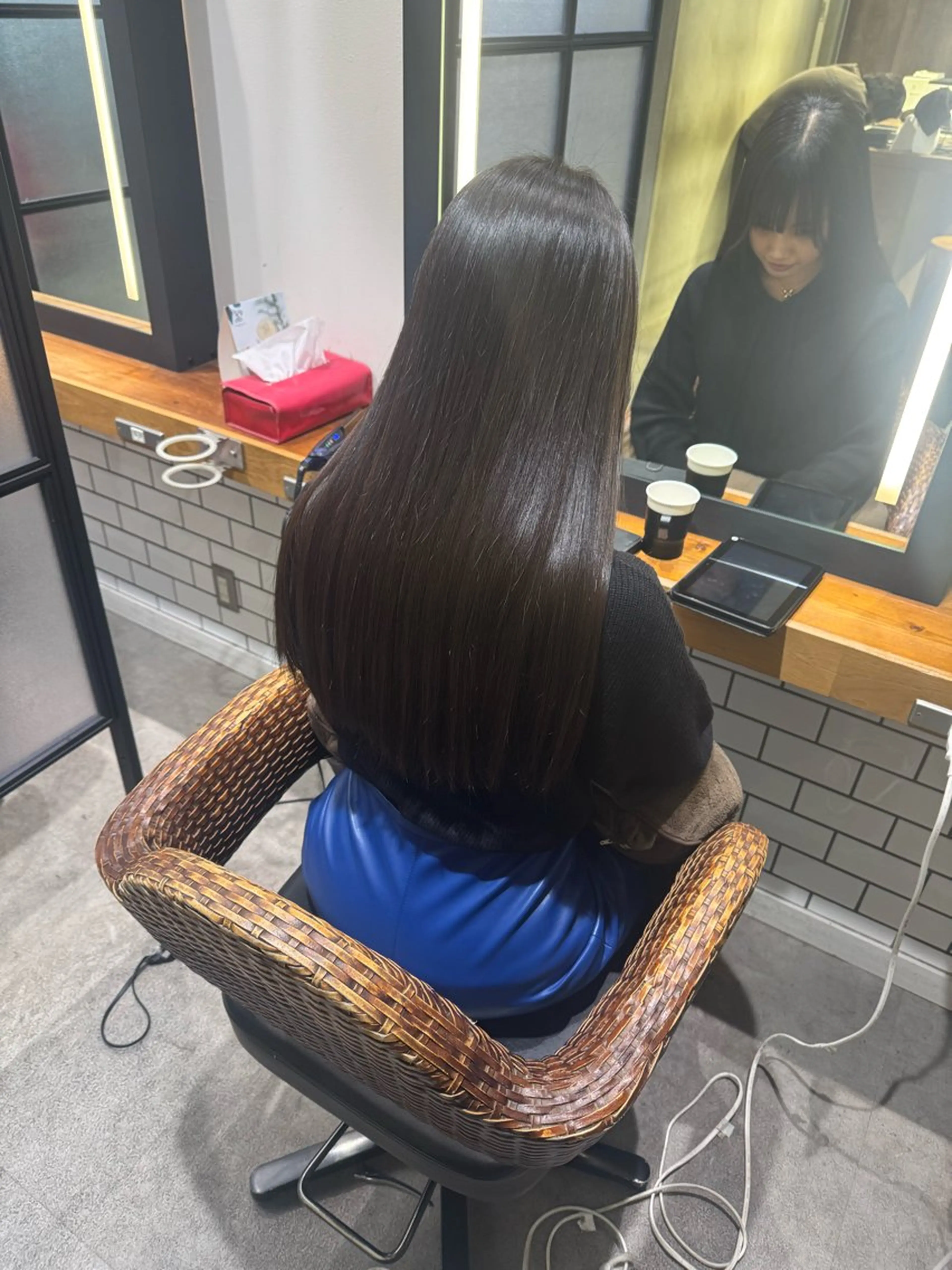 ロング カット 縮毛矯正 暖色カラー🤎Red Neo　meiのヘアスタイル