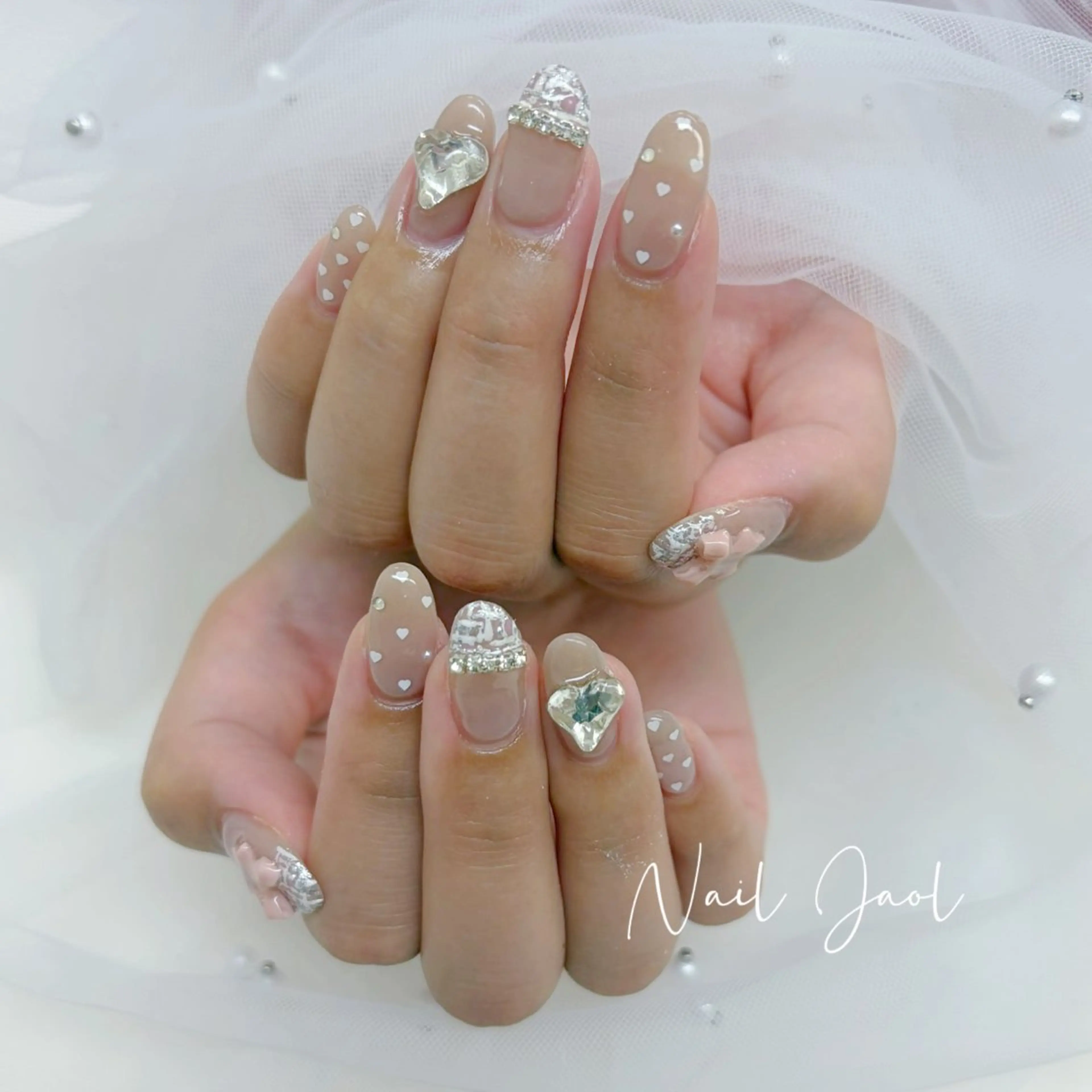 セミロング 韓国風ヘア ハンドネイル nail jaol池袋店所属・ネイルJaol 池袋のネイルデザイン
