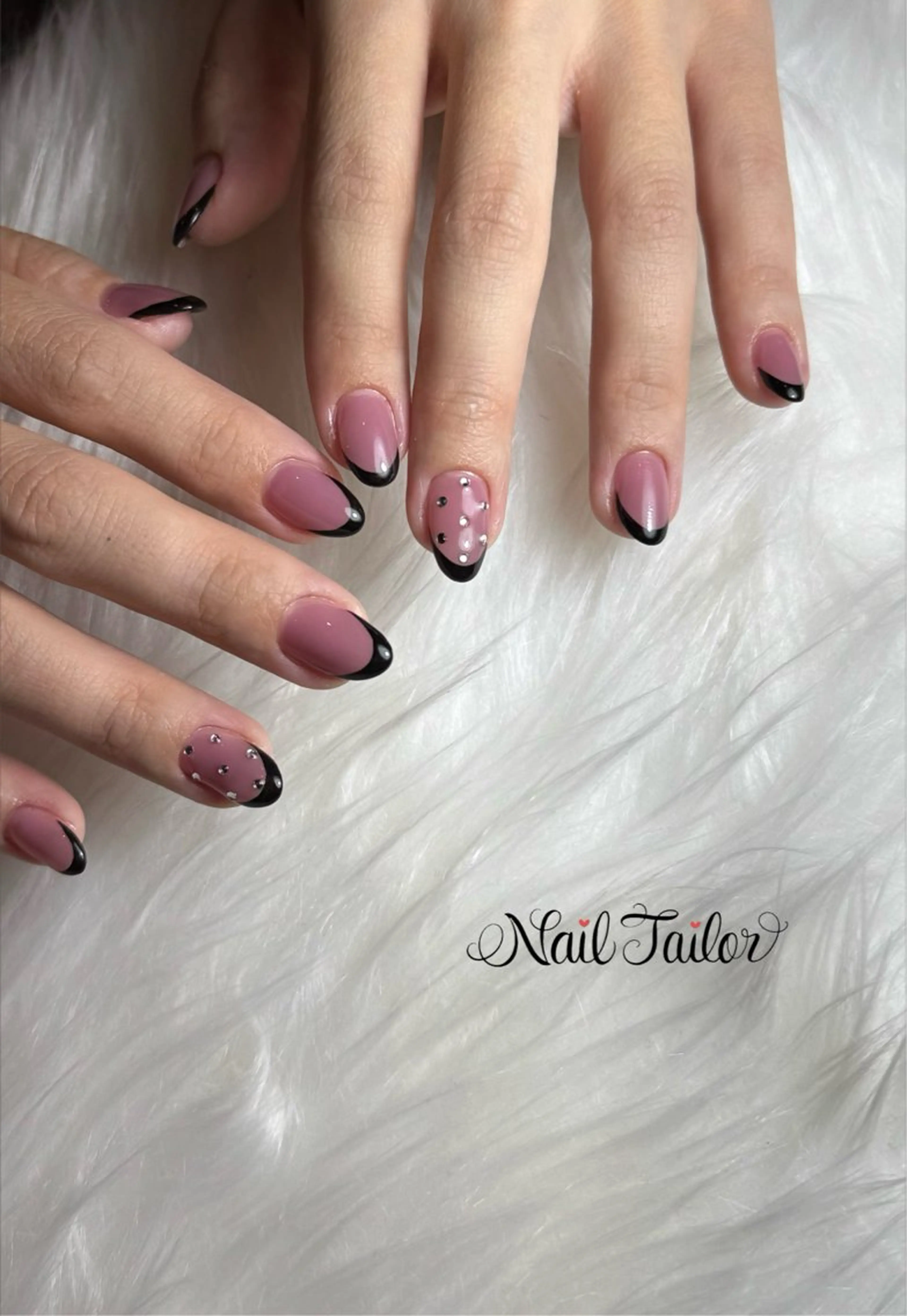 ネイル フレンチネイル ピンク ハンドネイル NailTailor ネイルテイラーのネイルデザイン
