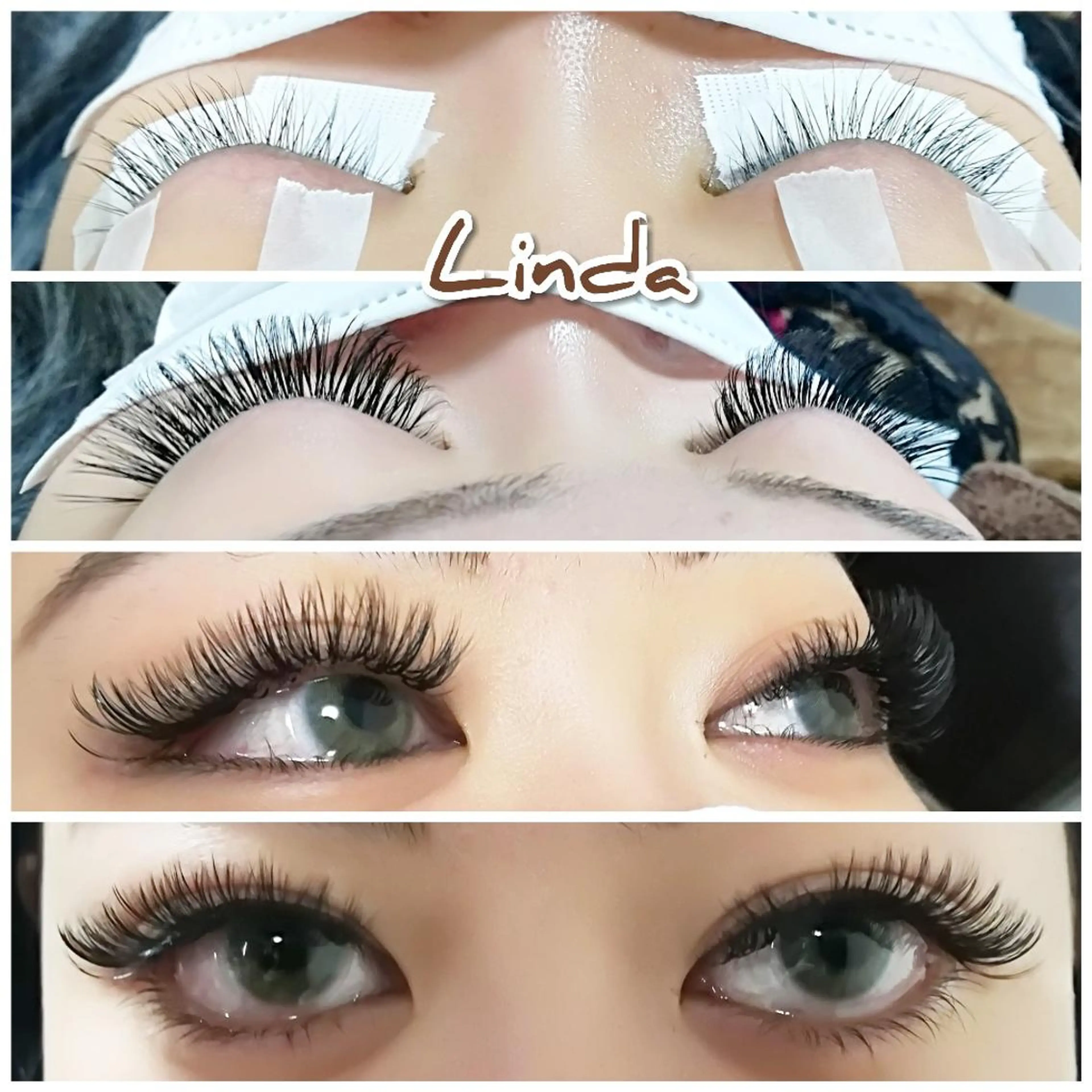 マツエク・マツパ 付け放題 ボリュームラッシュ linda lashesのマツエク・マツパデザイン