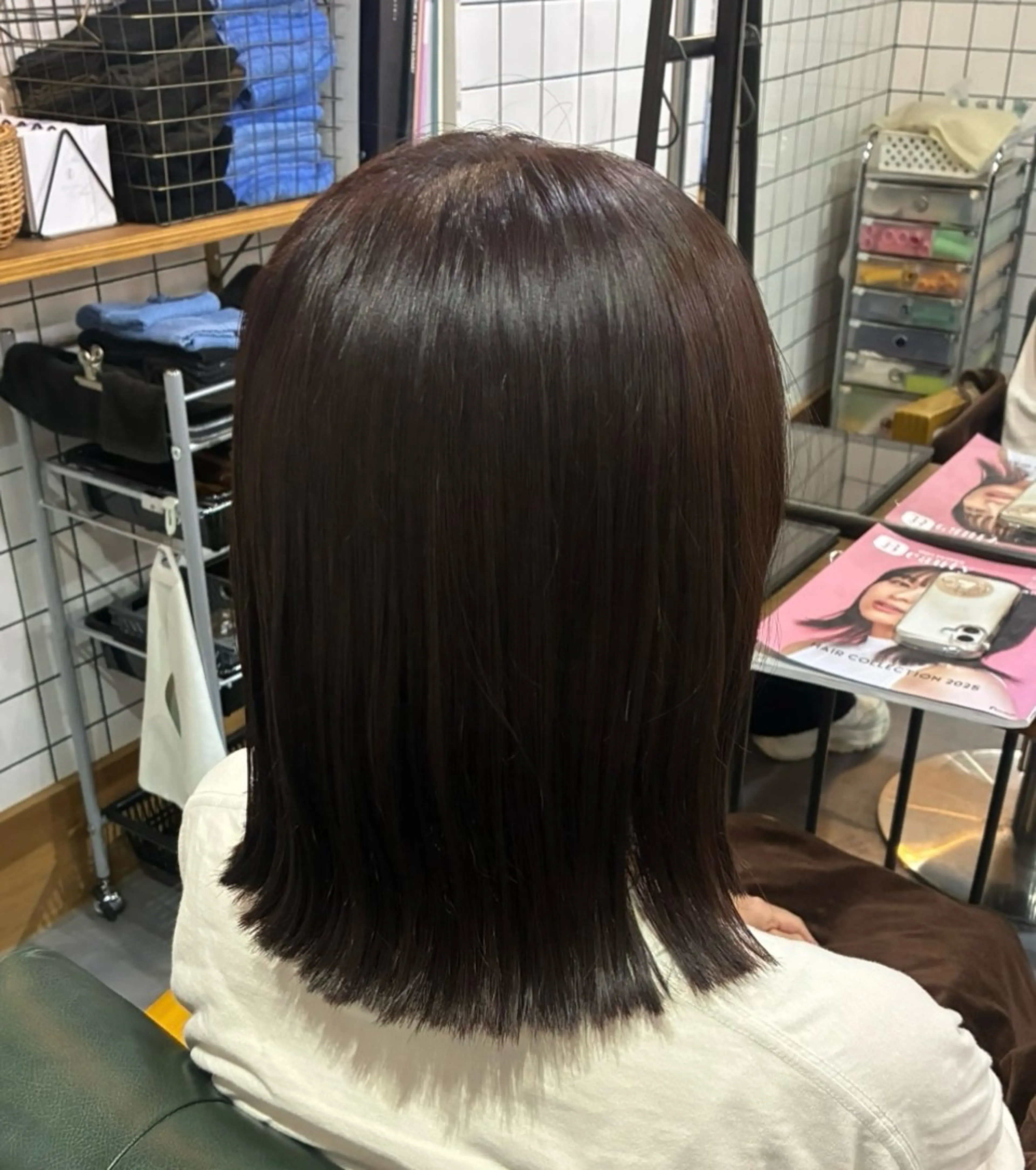 ミディアム カラー ブラウンカラー ヘアカラー 古橋 由妃のヘアスタイル
