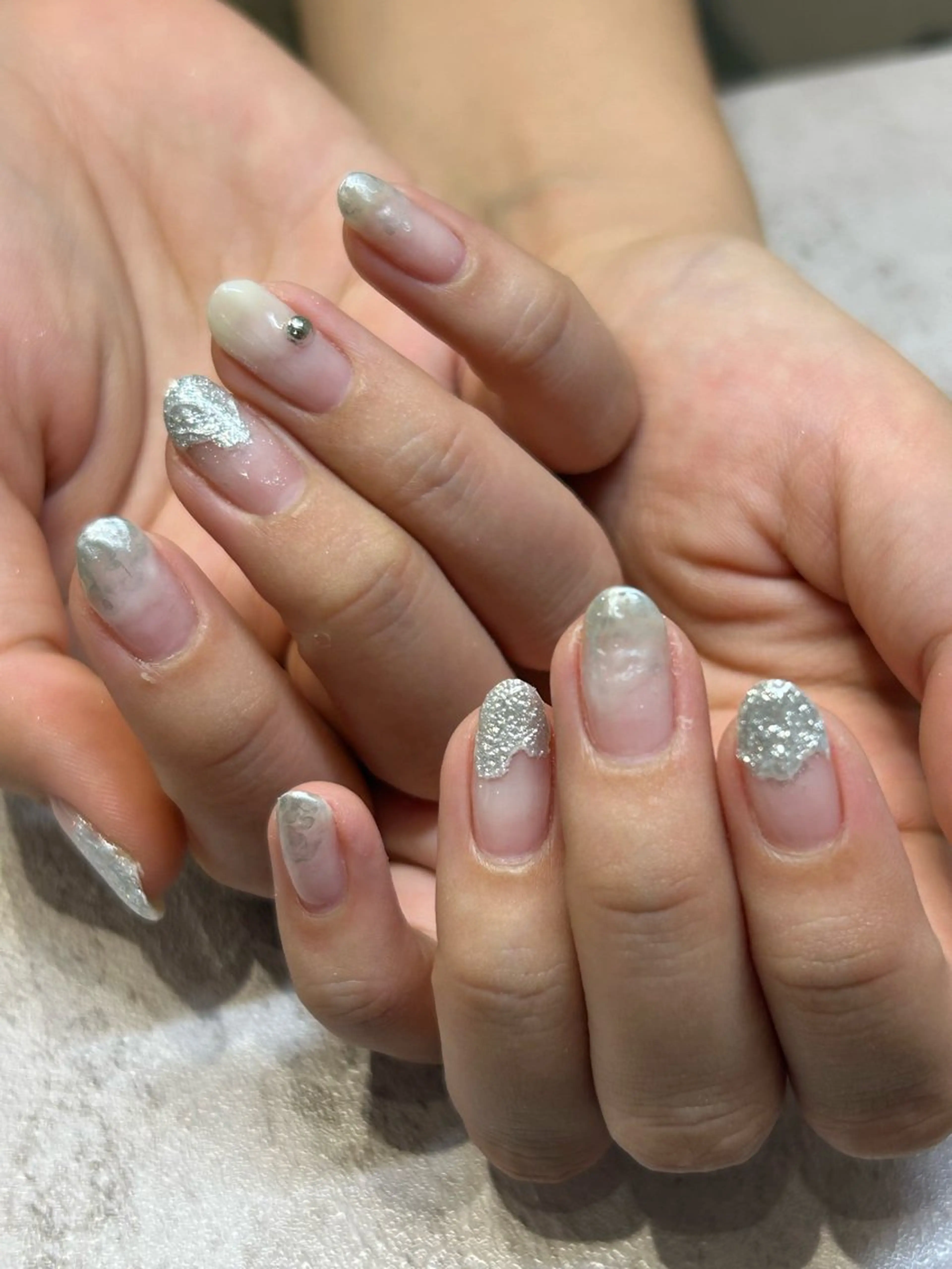 ネイル ニュアンスネイル プティットシュシュ りつこのネイルデザイン