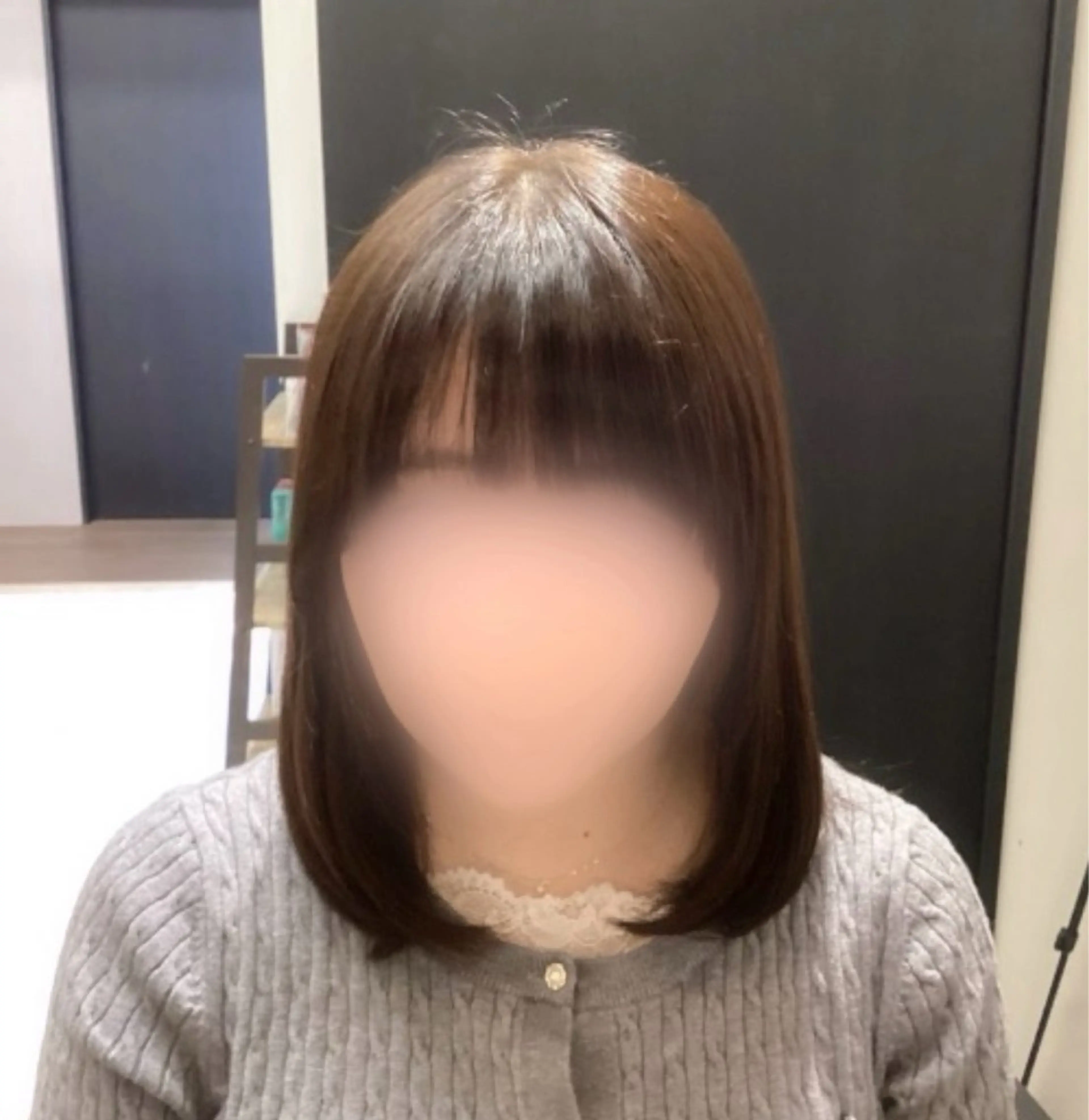 ミディアム カラー 顔周りカット カット ヘアカラー 骨格/顔型/伏見/ 佐藤 里菜のヘアスタイル