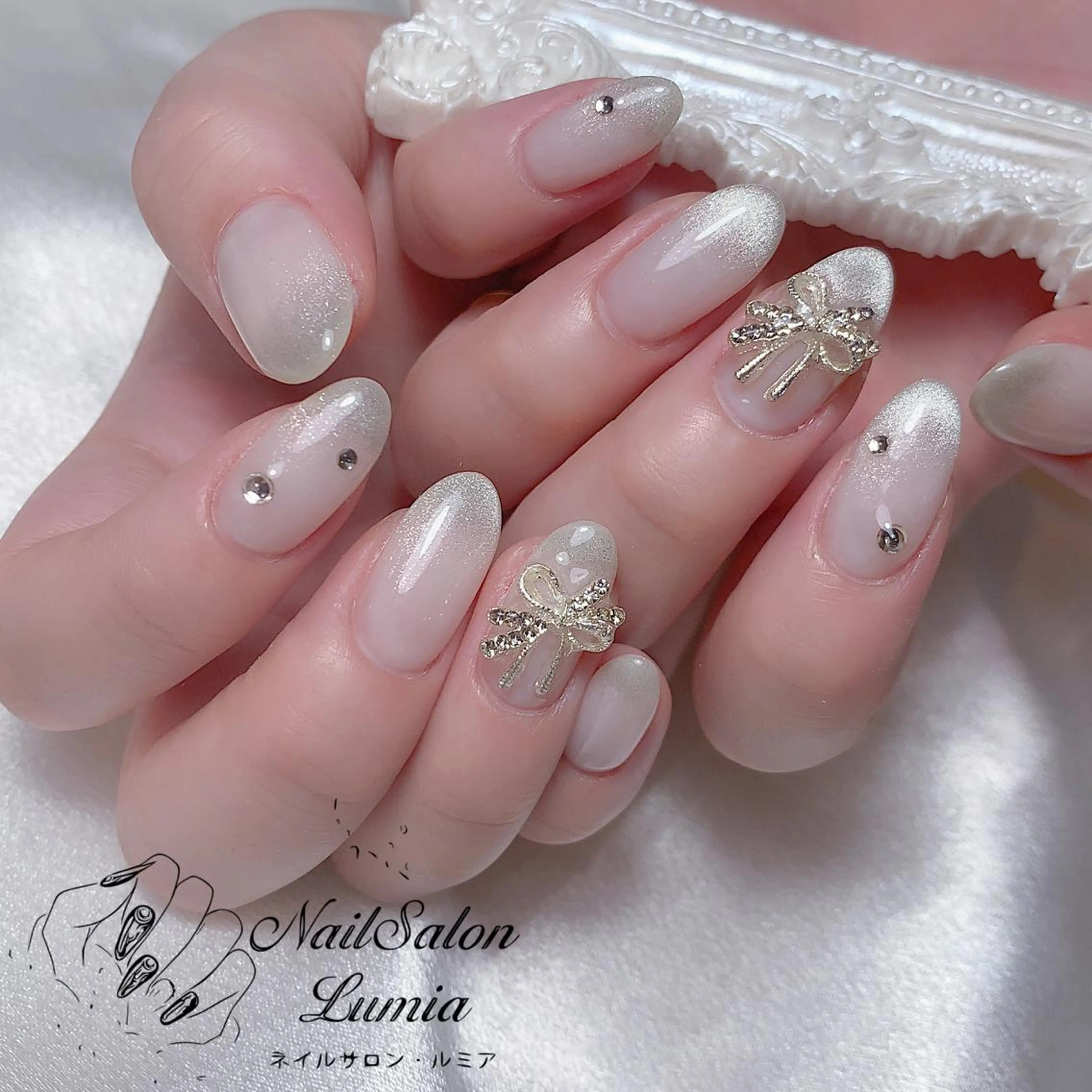 ネイル グラデーション マグネットネイル ハンドネイル ネイルサロン ルミア Lumia 店長のネイルデザイン