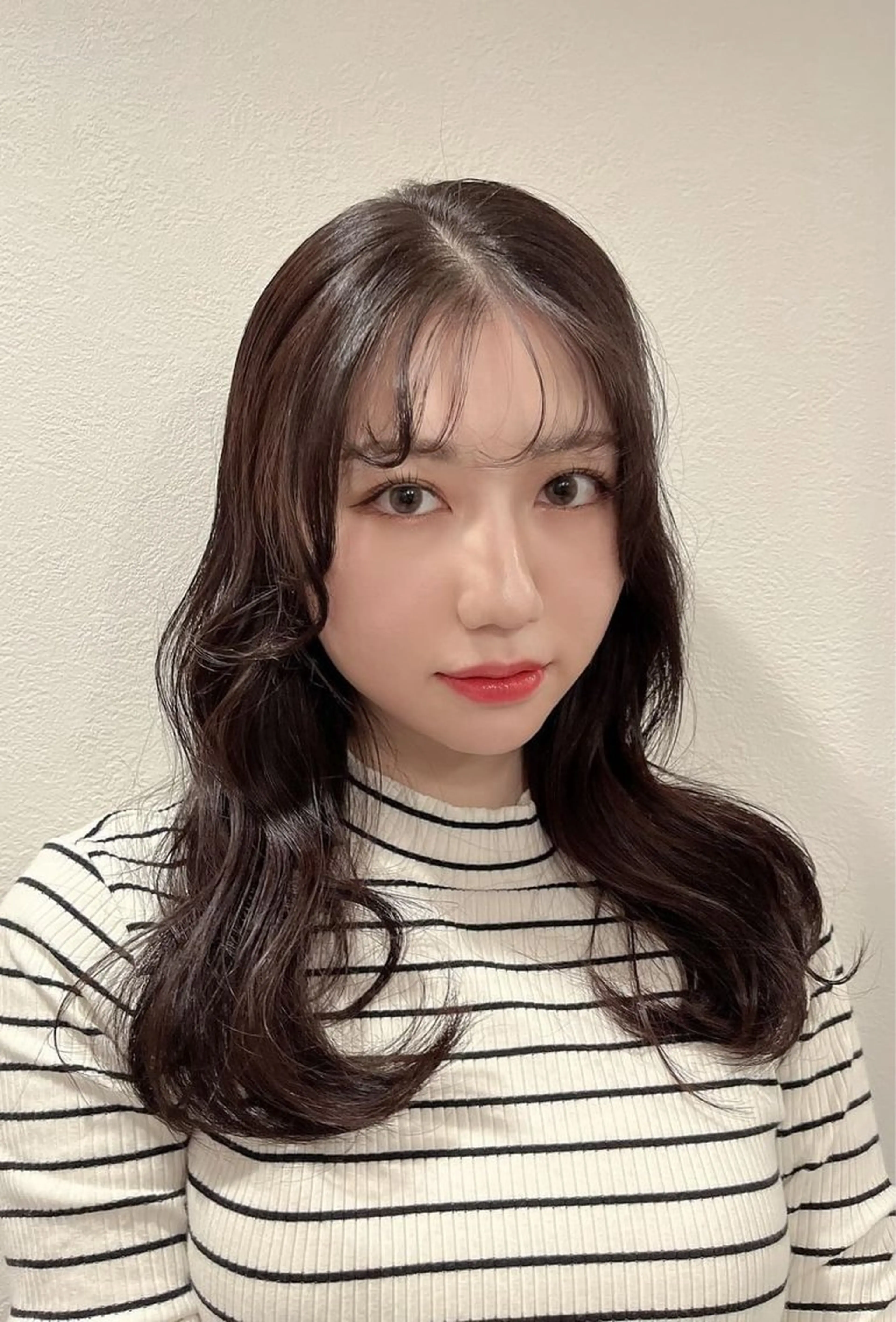 ロング カット ヘアカラー トリートメント 境 菜摘のヘアスタイル