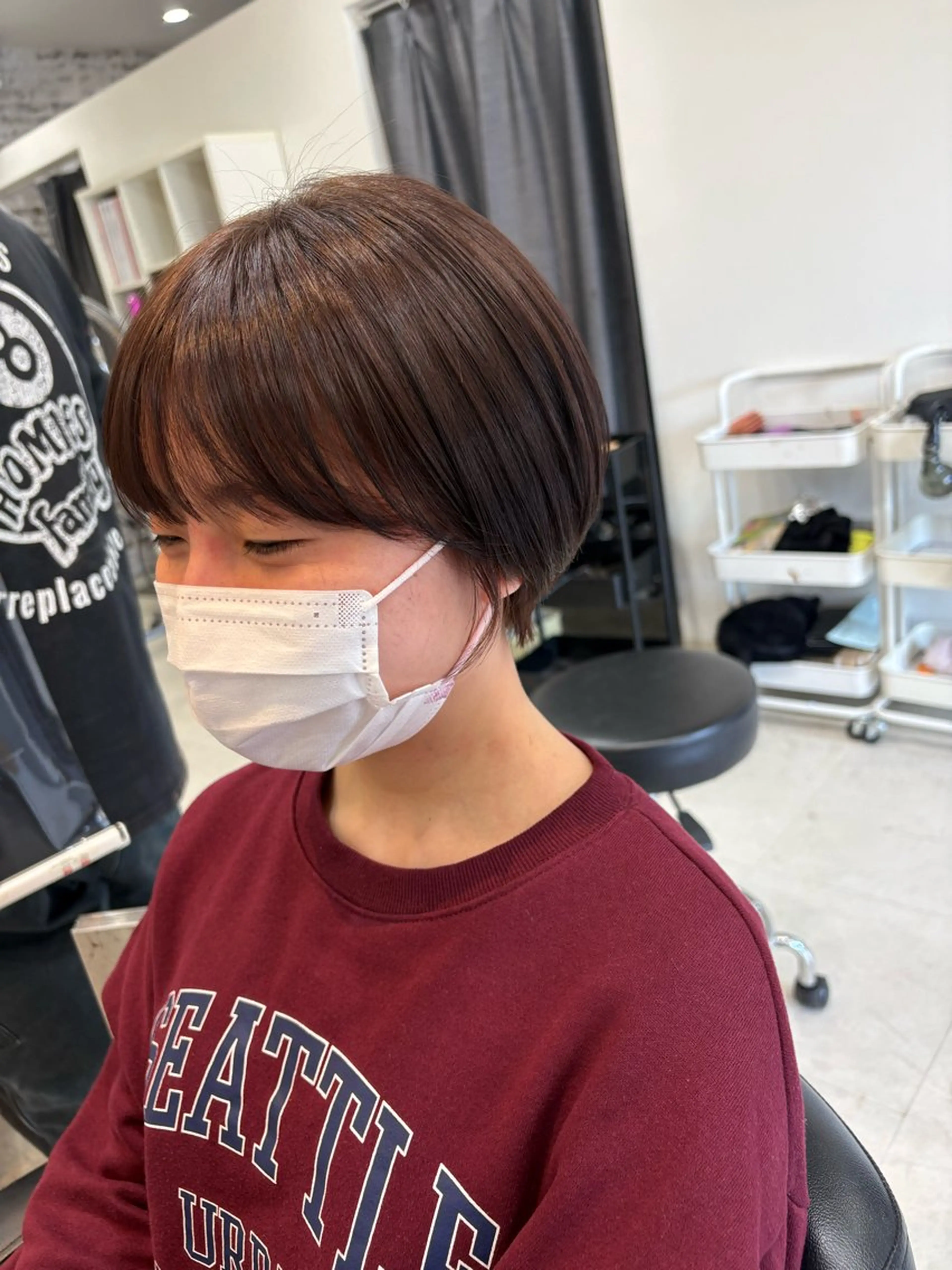 【天使の艶髪髪質改善カラー➕に合わせカット➕高温保湿トリートメント】の写真