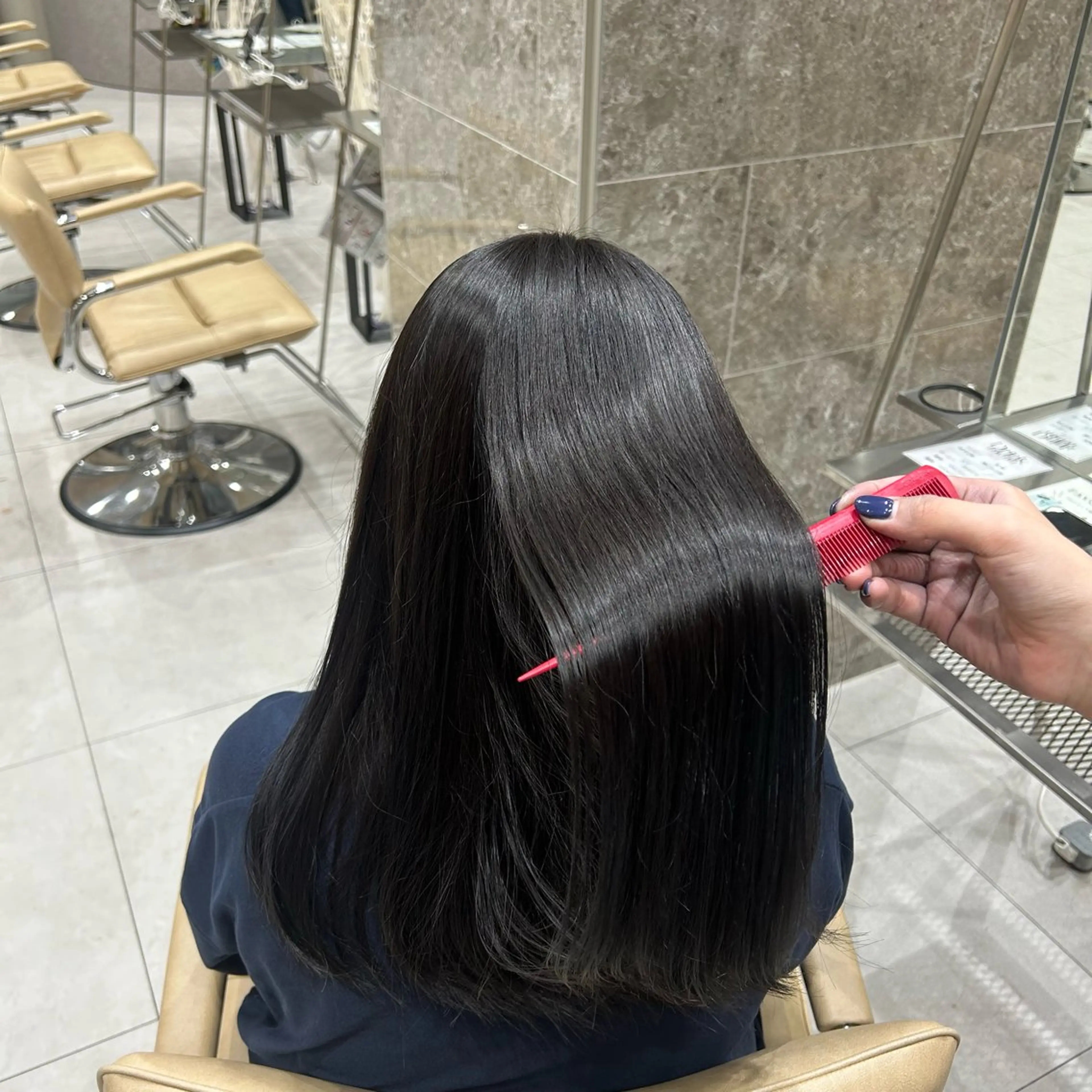 ロング 縮毛矯正 暖色カラー/ブリーチ /ボブ/本間陽南のヘアスタイル