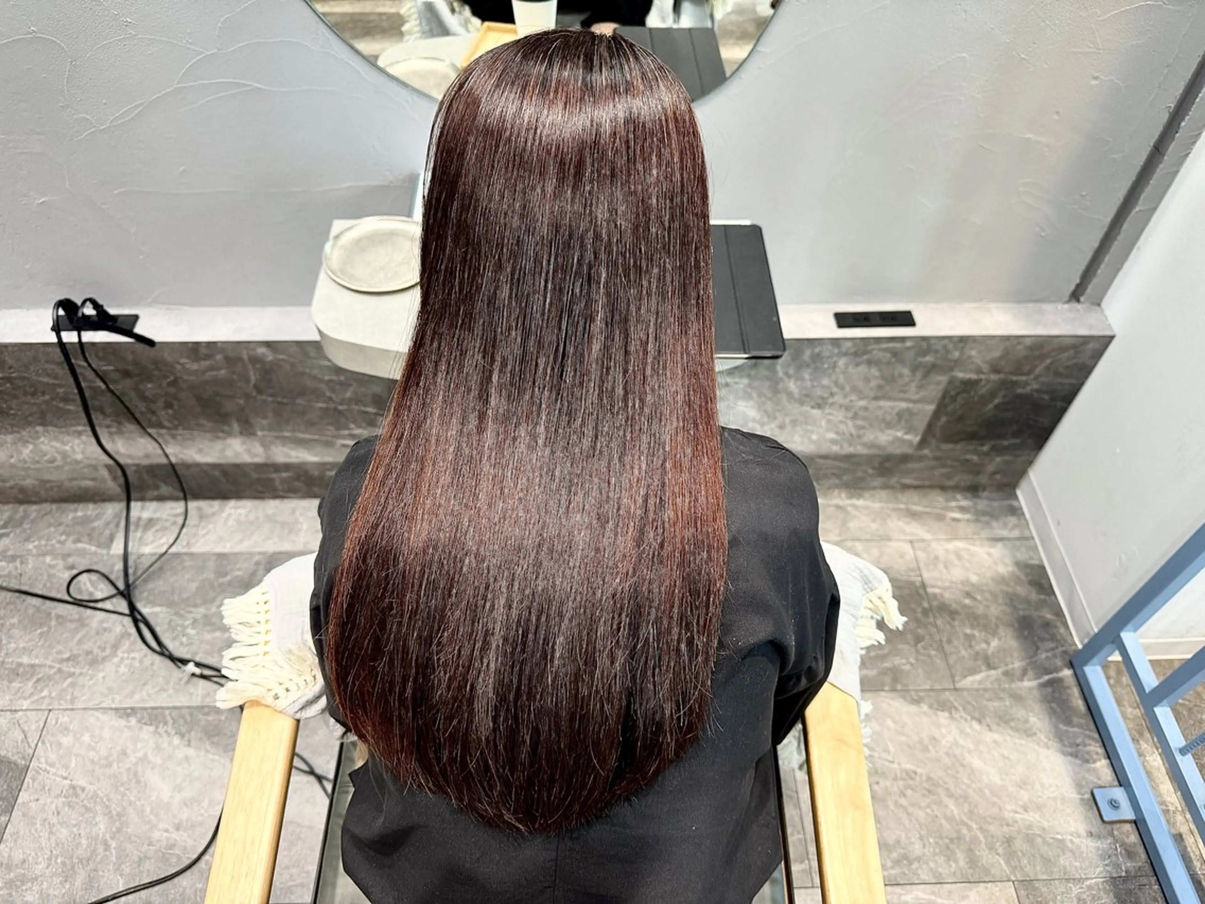 ロング カット 縮毛矯正 トリートメント 吉田 空 (POANA.)のヘアスタイル