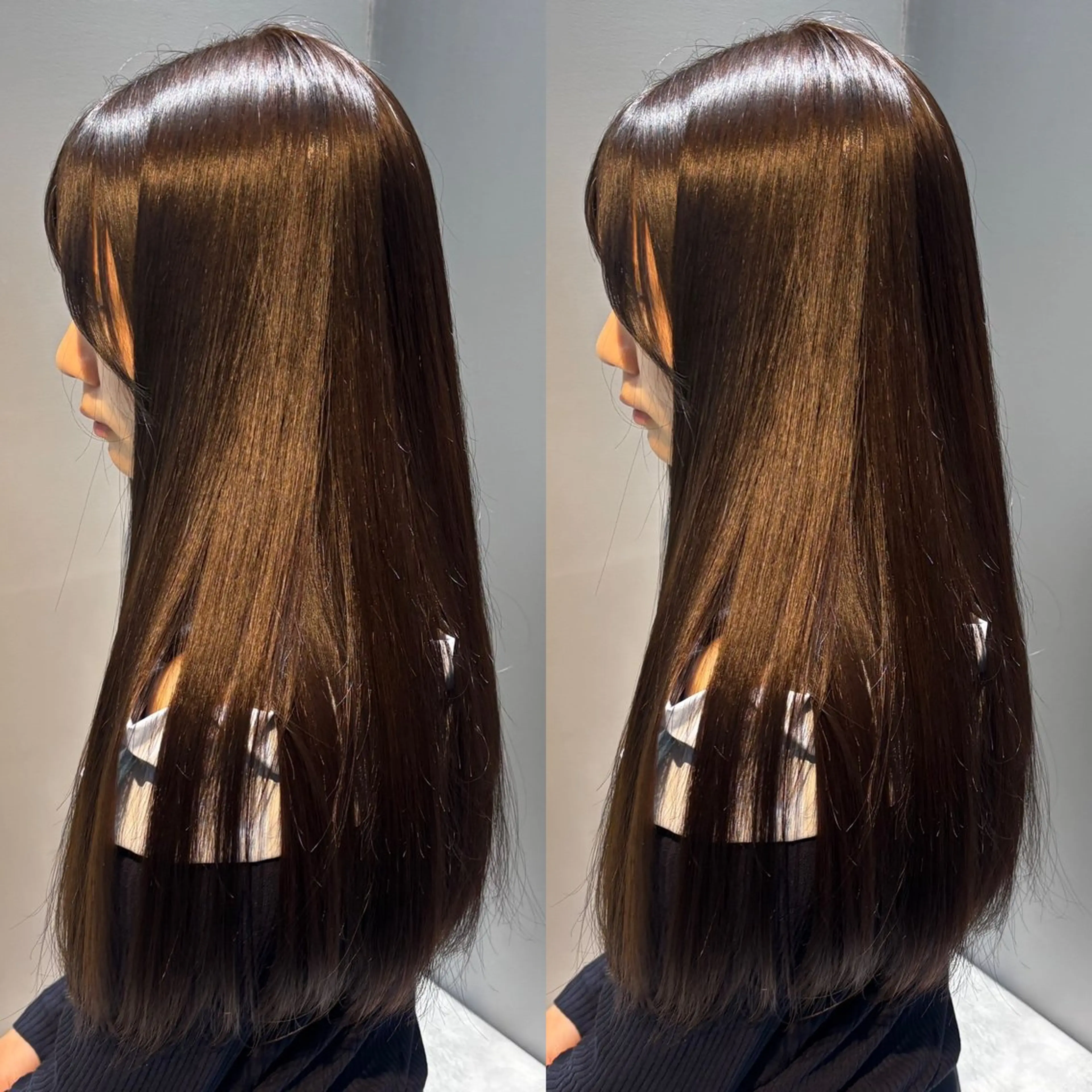 ミディアム カラー カット 縮毛矯正 トリートメント 髪質改善/美髪矯正 艶髪/Takutoのヘアスタイル