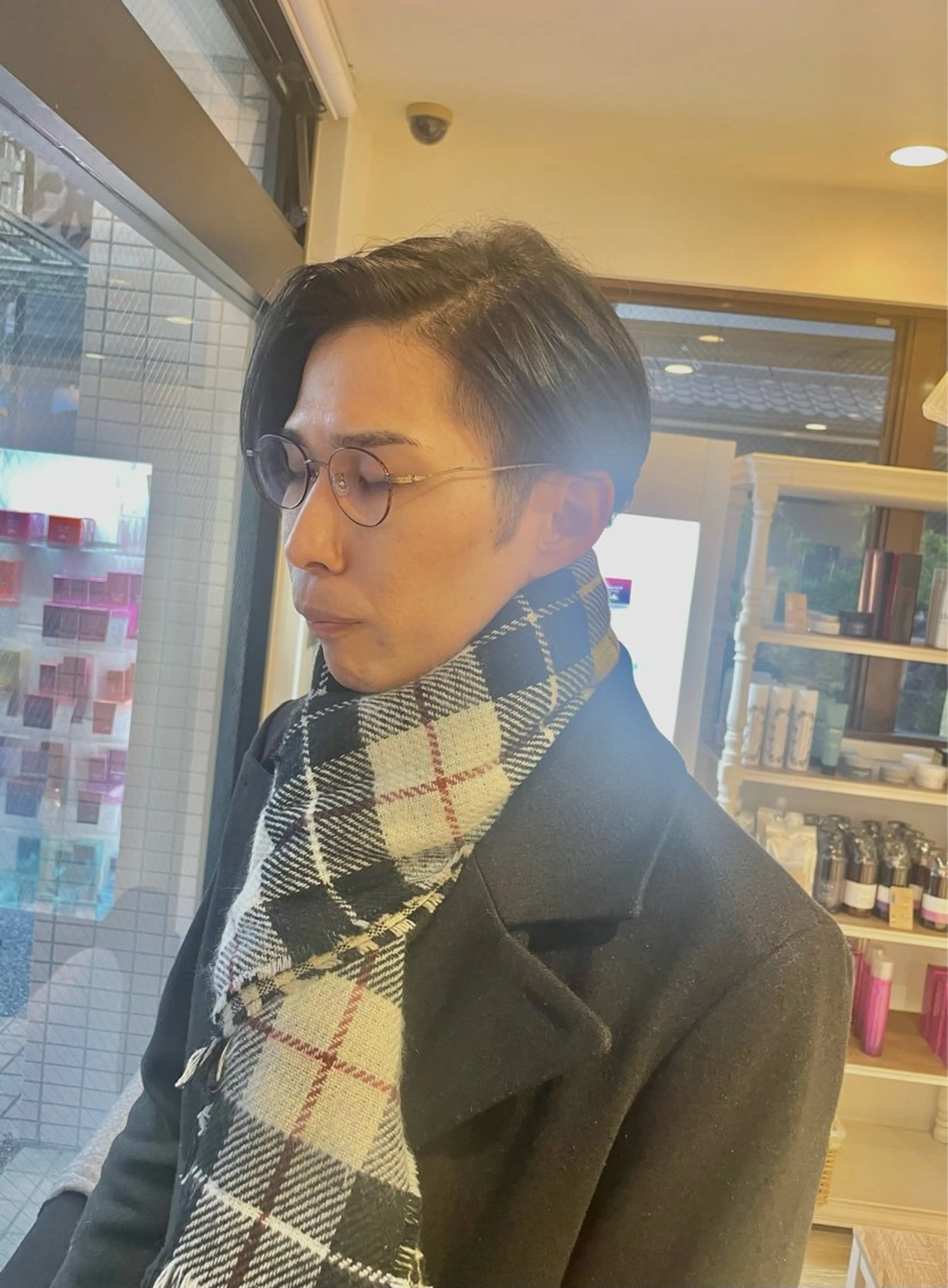 メンズ センターパート 佐藤 あかりのヘアスタイル