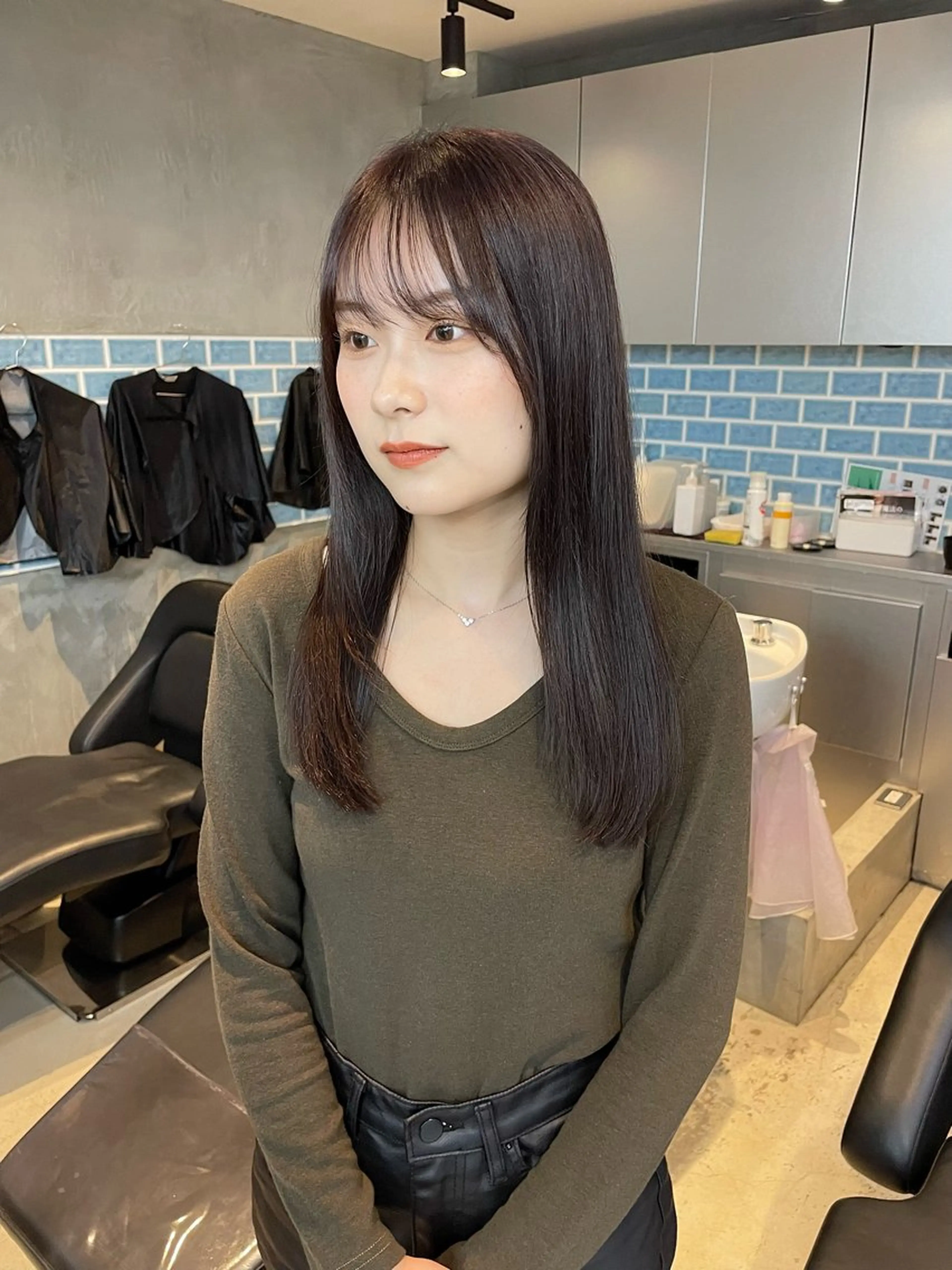 ミディアム カラー 艶感カラー💫 りょお🫧のヘアスタイル