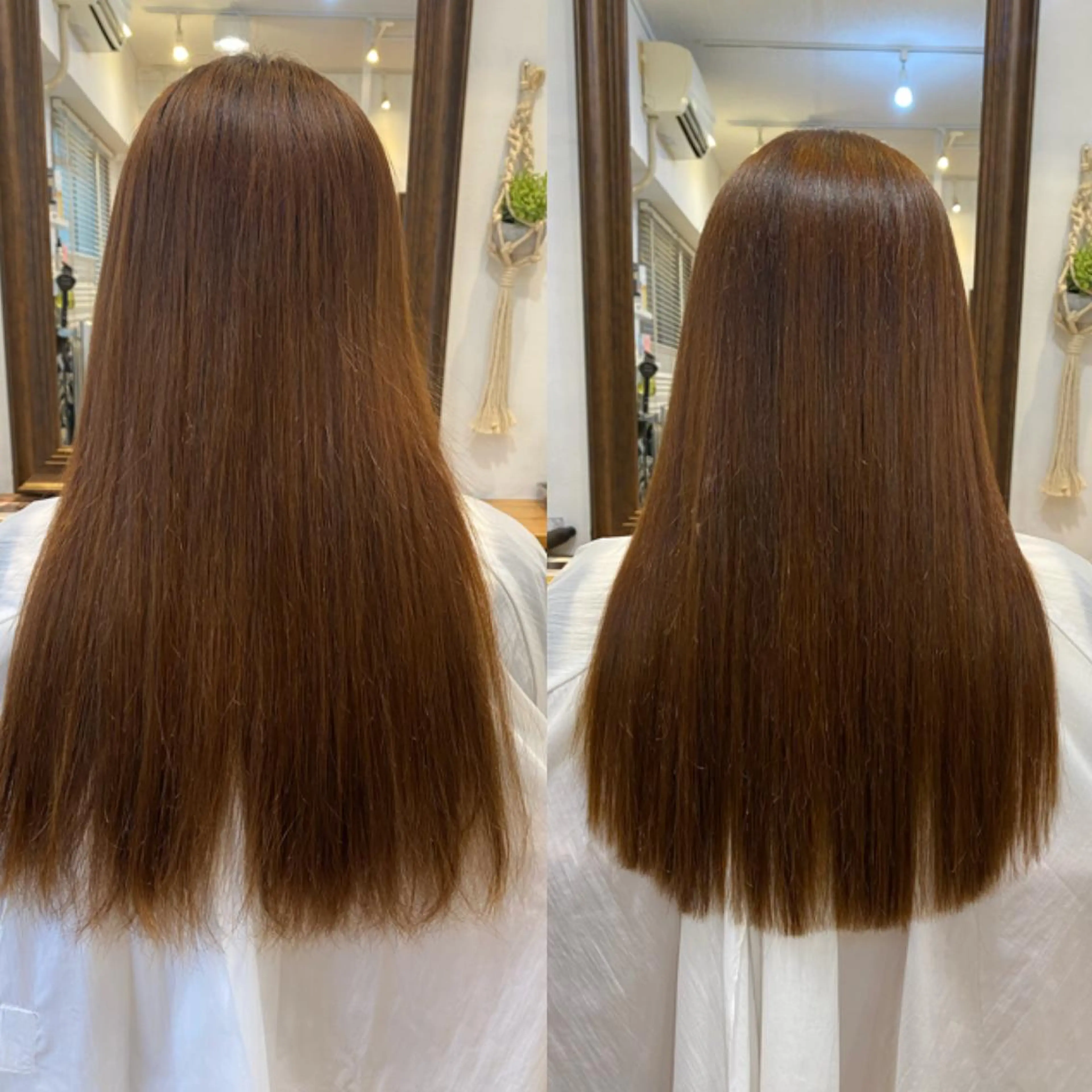 ロング ブリーチなしカラー ダブルカラーエクステのヘアスタイル