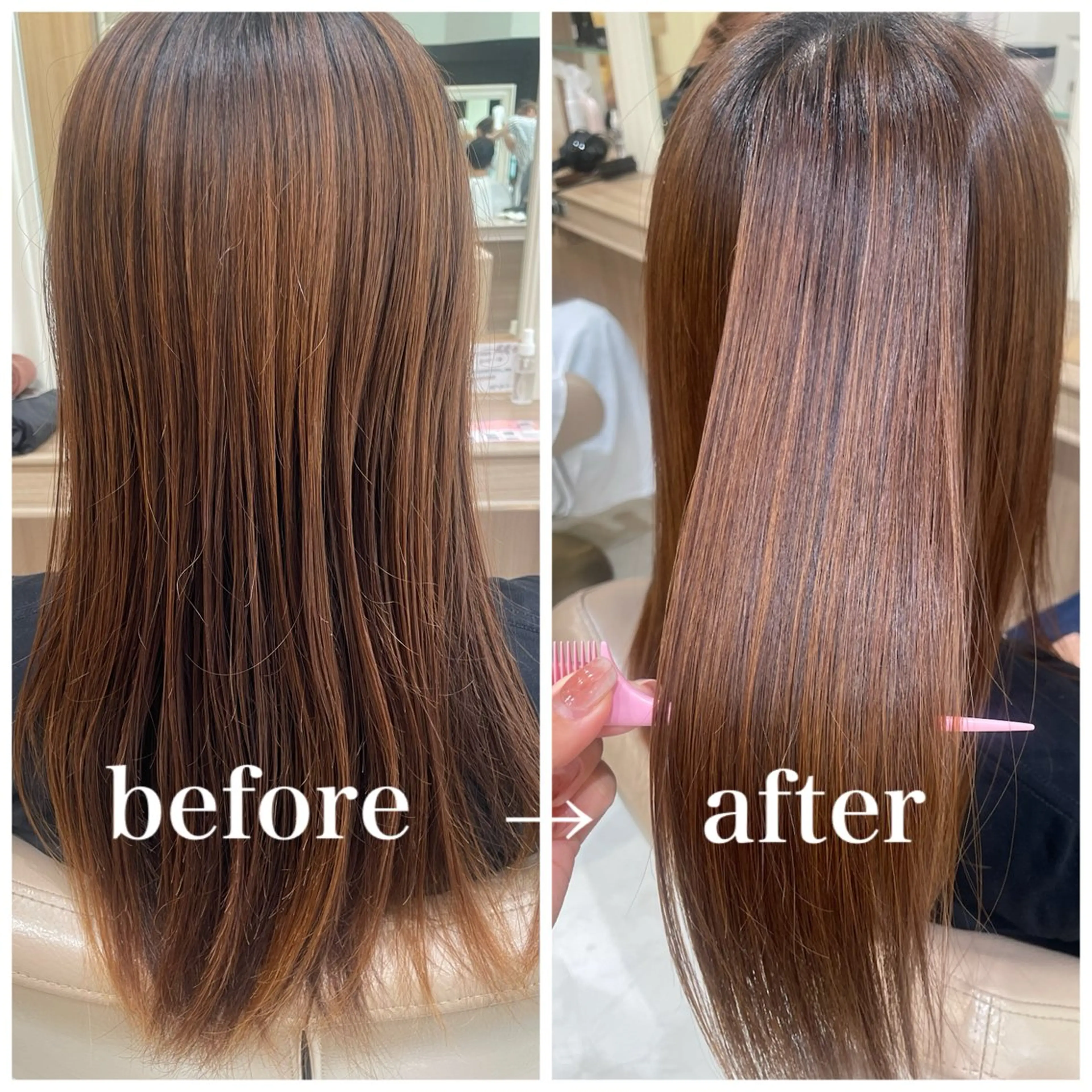 セミロング パーマ カット 縮毛矯正 トリートメント 韓国ヘアメイク🎀/ 縮毛矯正✨山本媛香のヘアスタイル