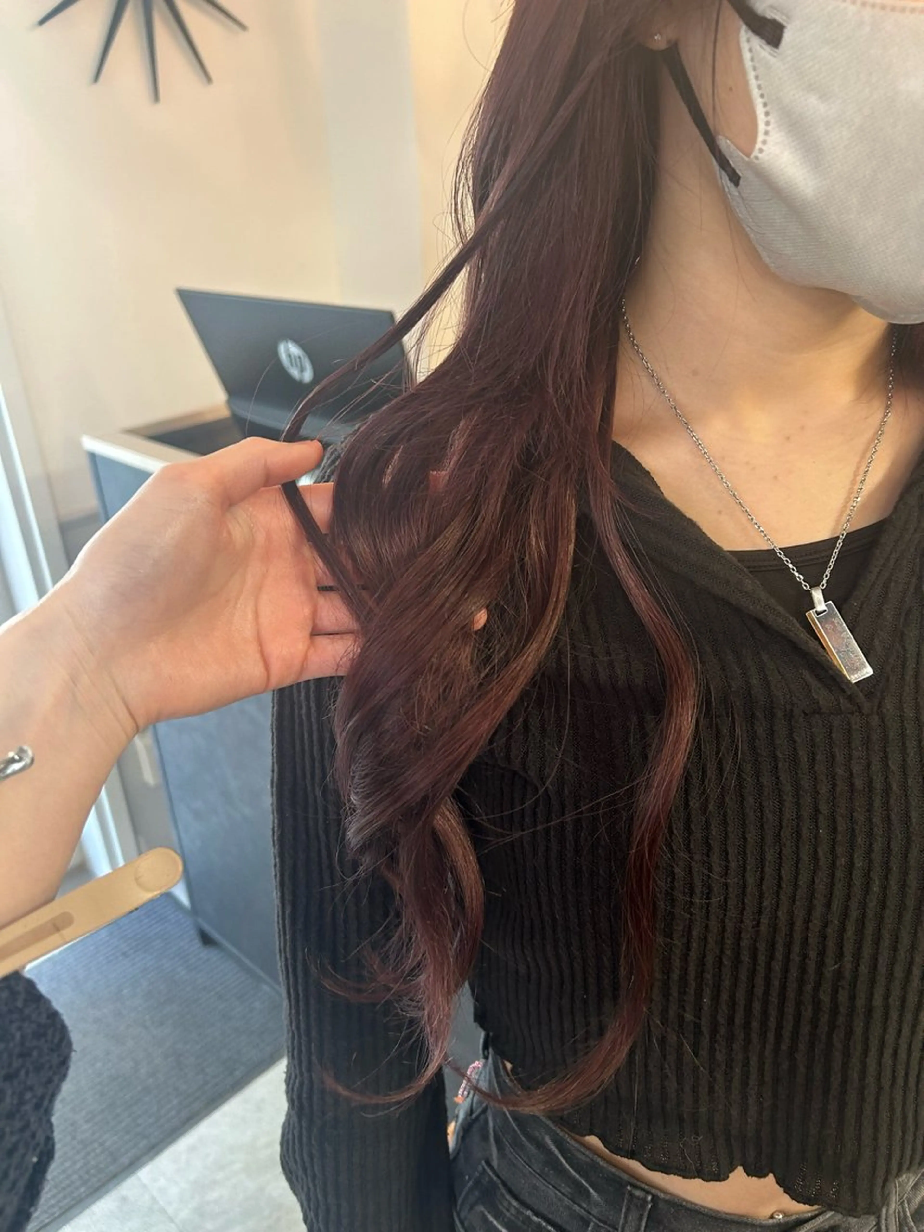 ロング カラー エクステ 縮毛•ハイトーン ・着付け Runaのヘアスタイル