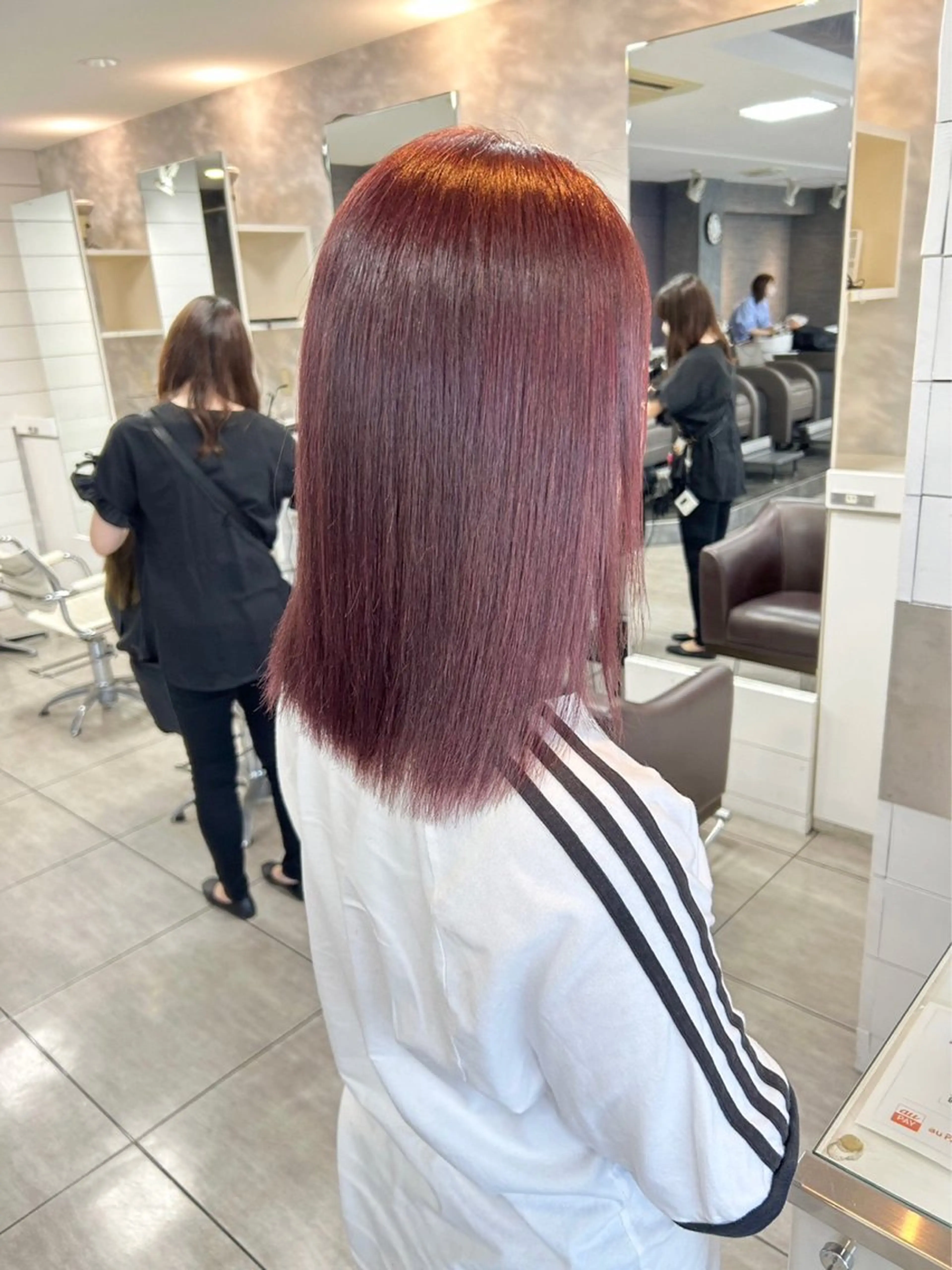 ミディアム 縮毛矯正 カット ヘアカラー 🫧艶髪カラー🫧 森本くるみのヘアスタイル