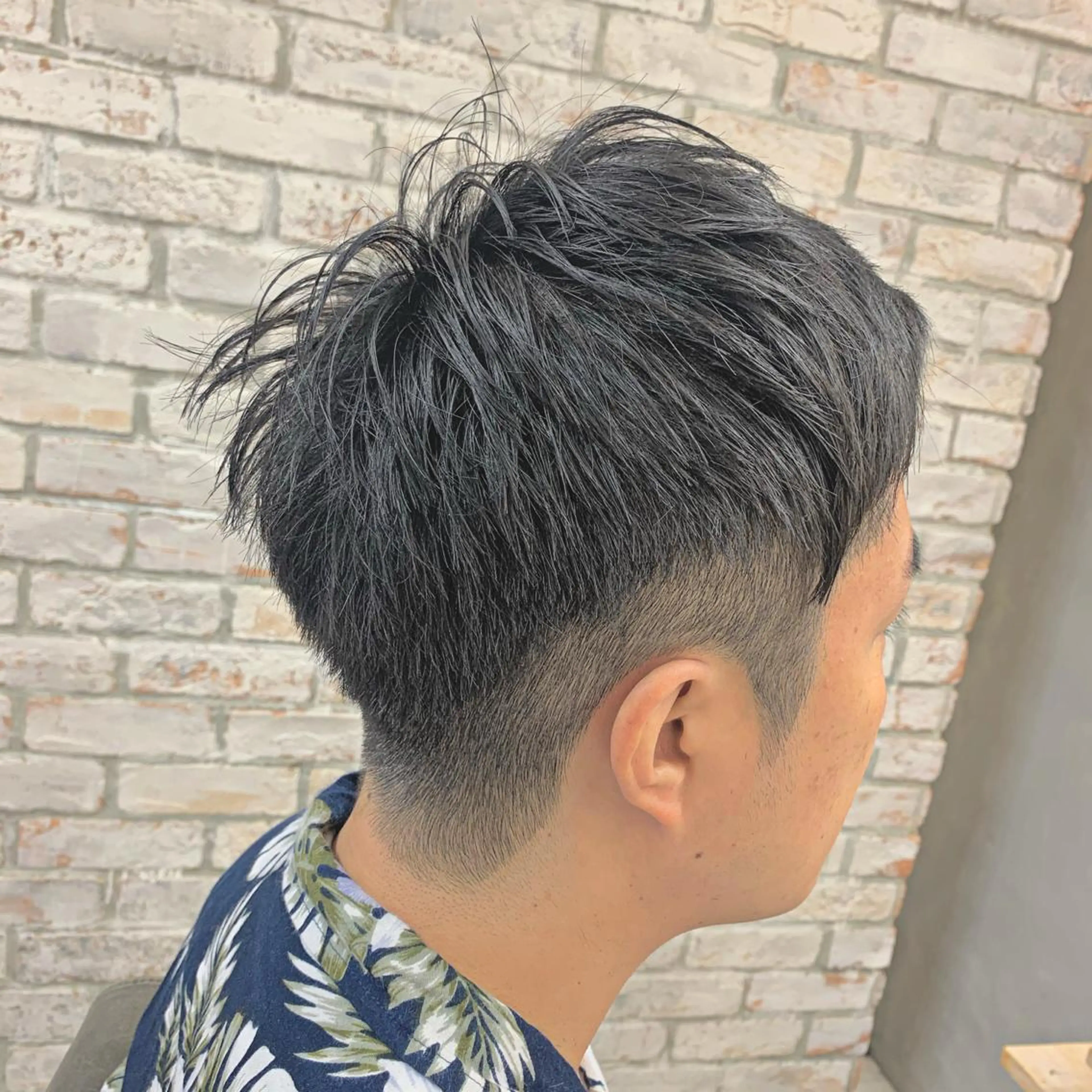 ショート パーマ メンズ アップバング ショートヘア 🐤 ゆい🐓のヘアスタイル
