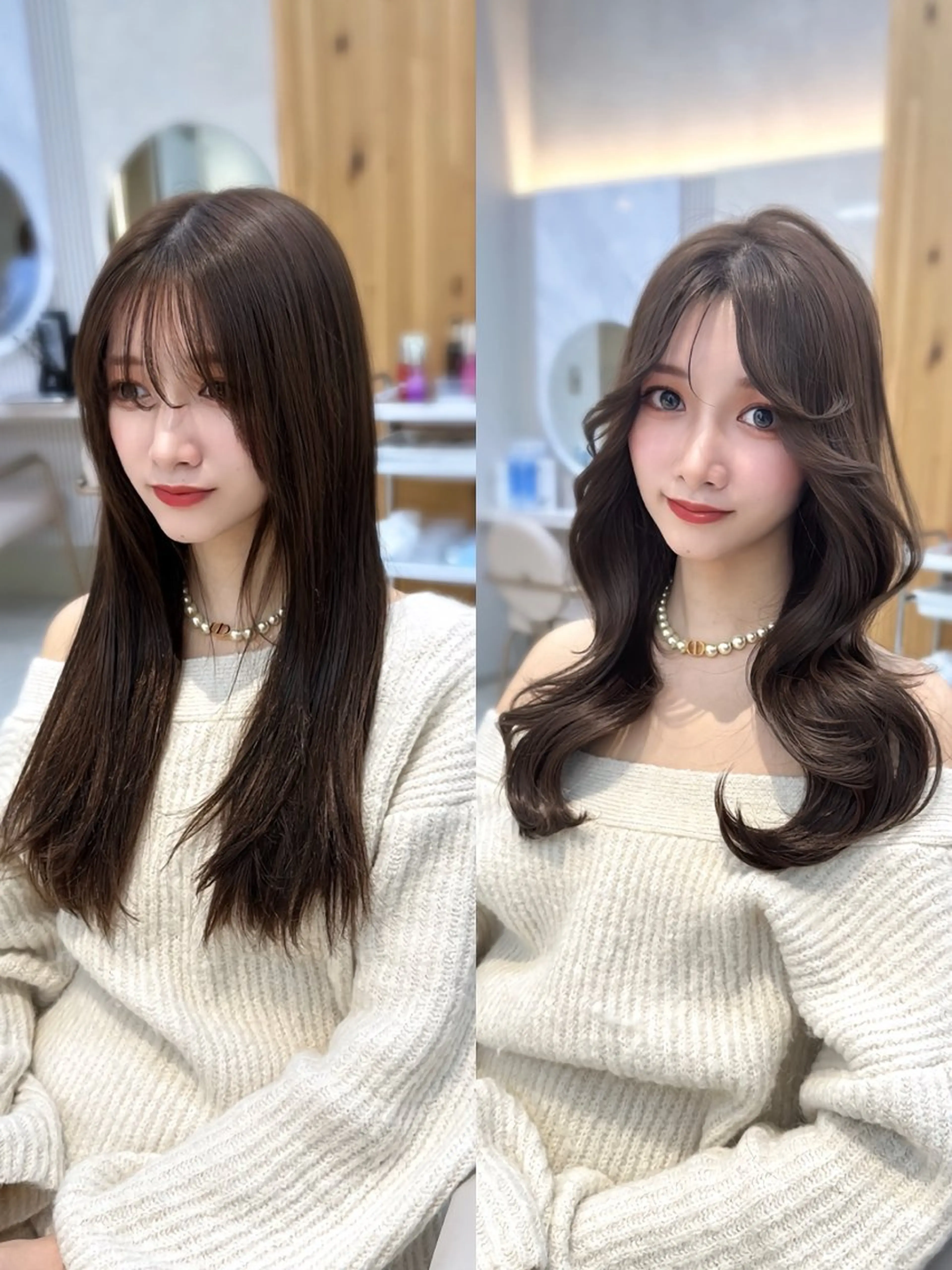 ミディアム カラー カット ヘアカラー トリートメント 🇰🇷韓国風くびれ ヘア🇰🇷中村優大のヘアスタイル