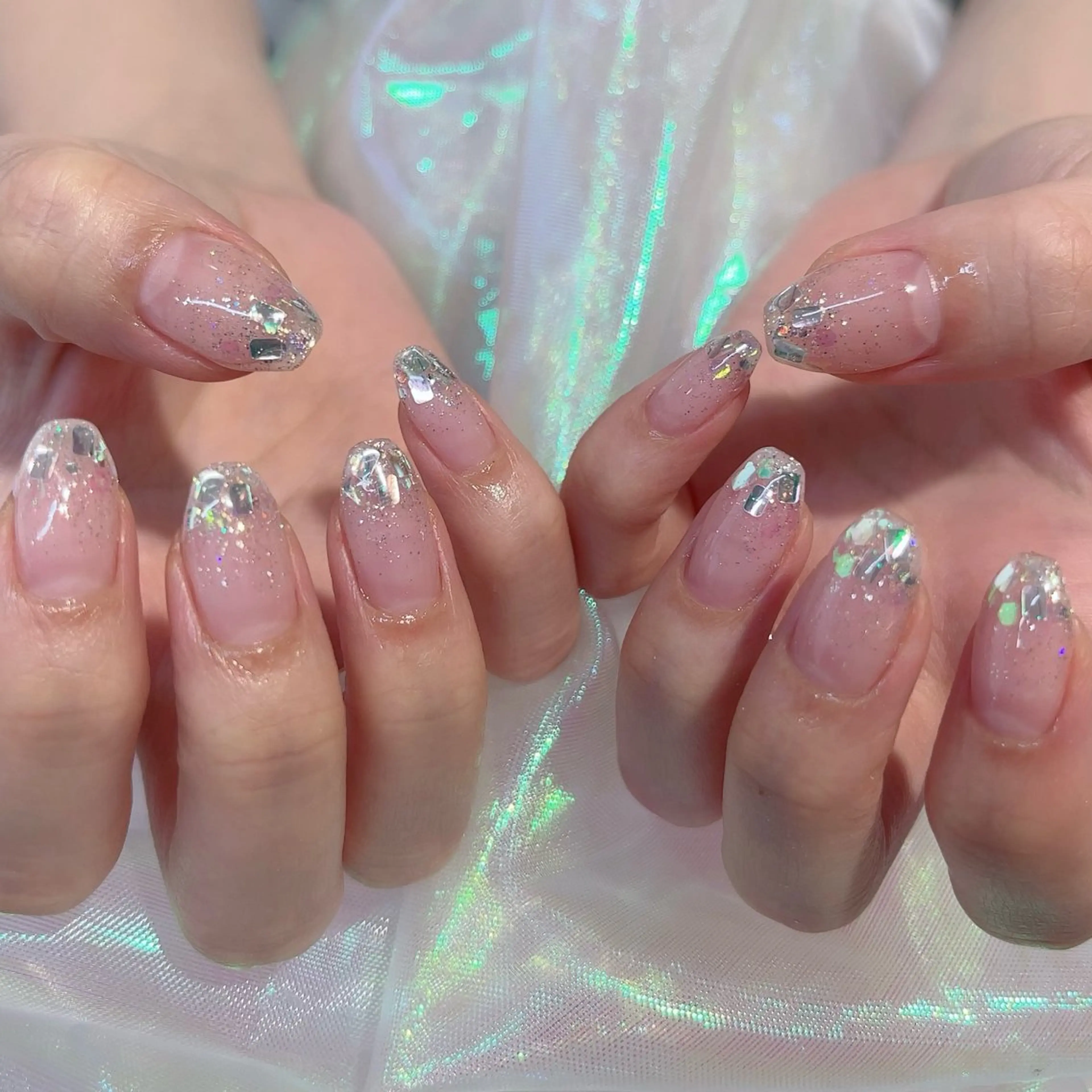 ネイル ラメ(グリッター) ラメグラデーション 渡邊 あかりのネイルデザイン