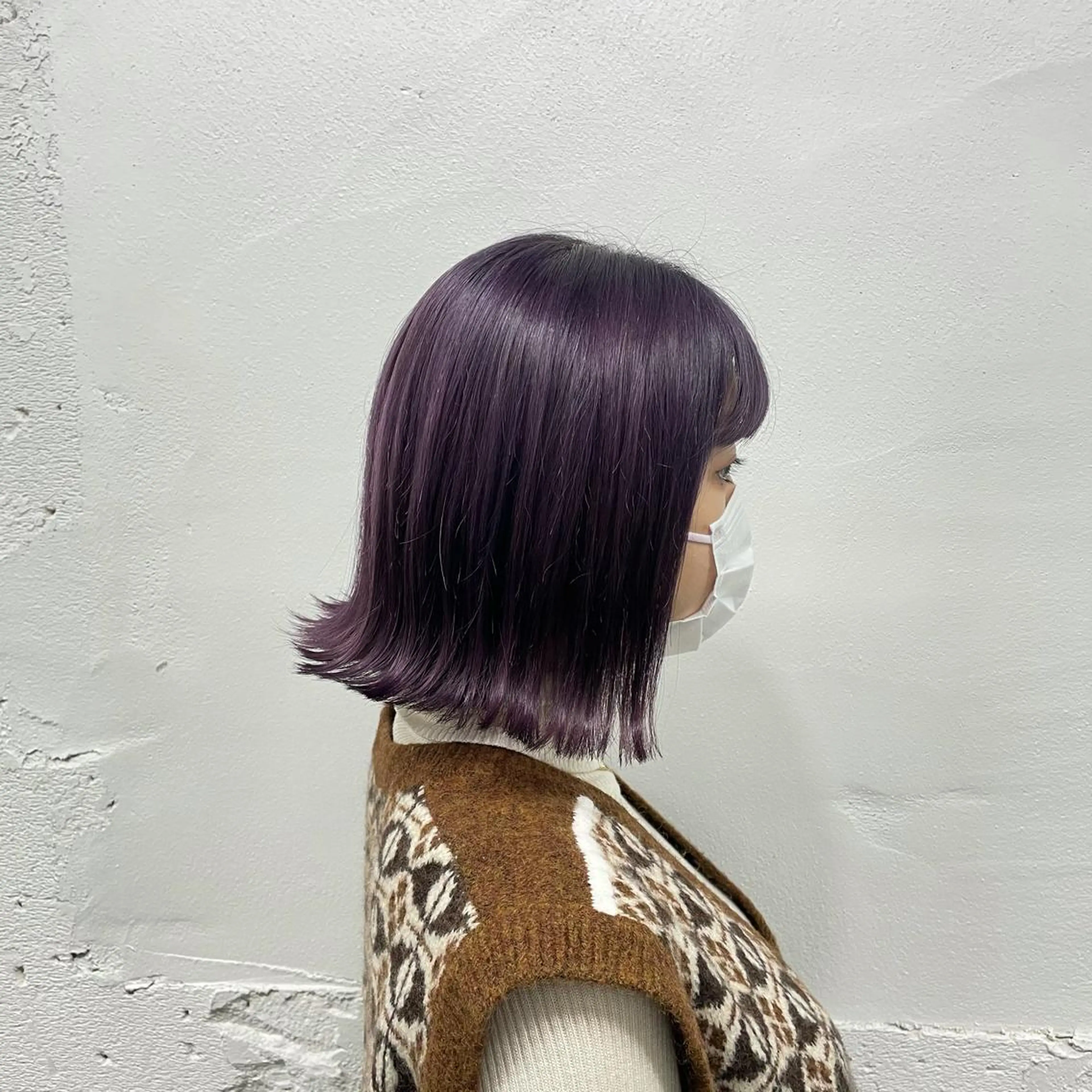 ミディアム カラー シールエクステ バレイヤージュ ミストバング ブルーカラー ブルーラベンダー カット ヘアカラー トリートメント 🧡艶髪ちゅるん髪 🫧🧡YUKI❄️のヘアスタイル