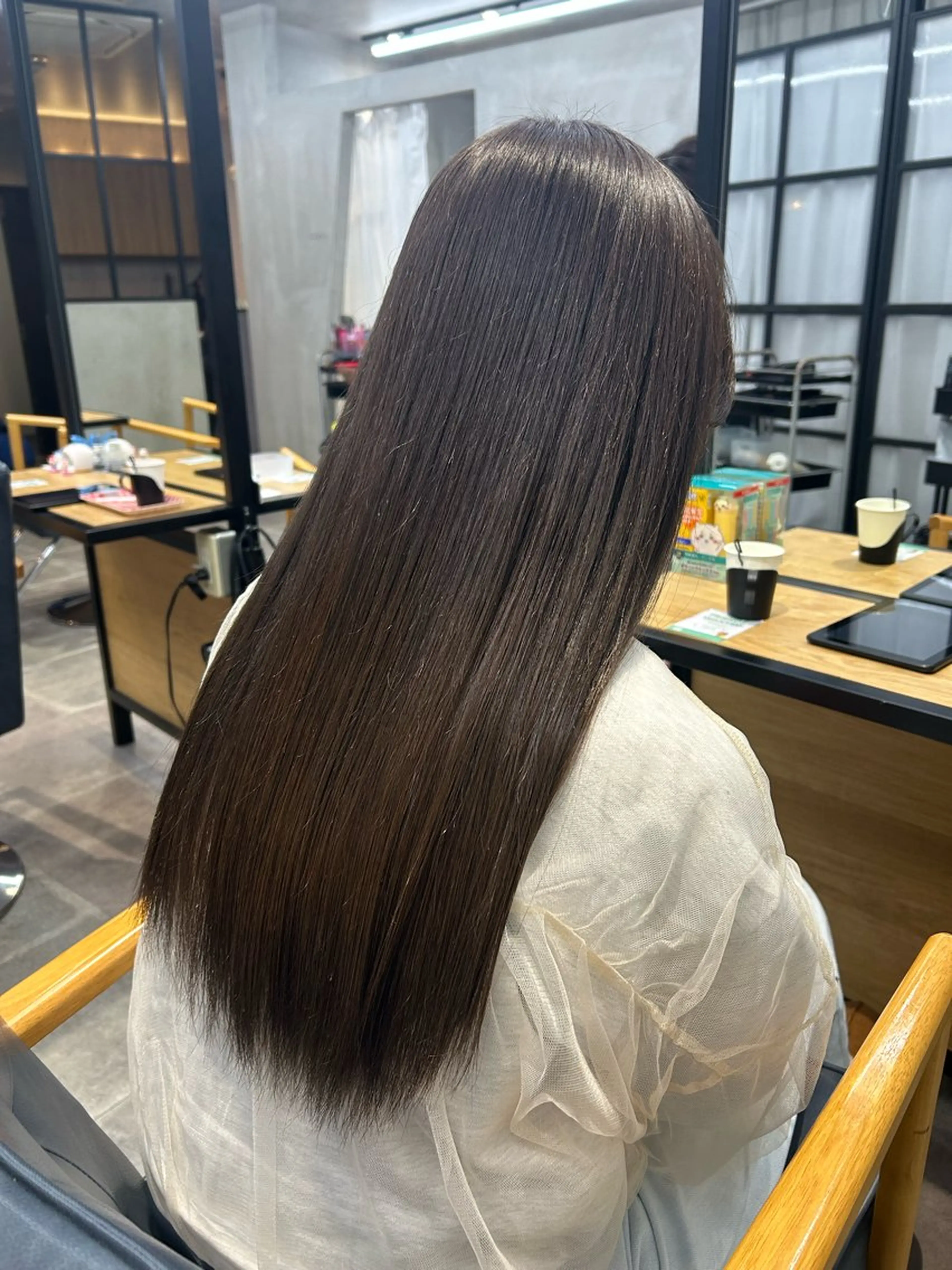 ロング アッシュ アッシュブラウン パープルカラー アニメオタク美容師/ miharuのヘアスタイル