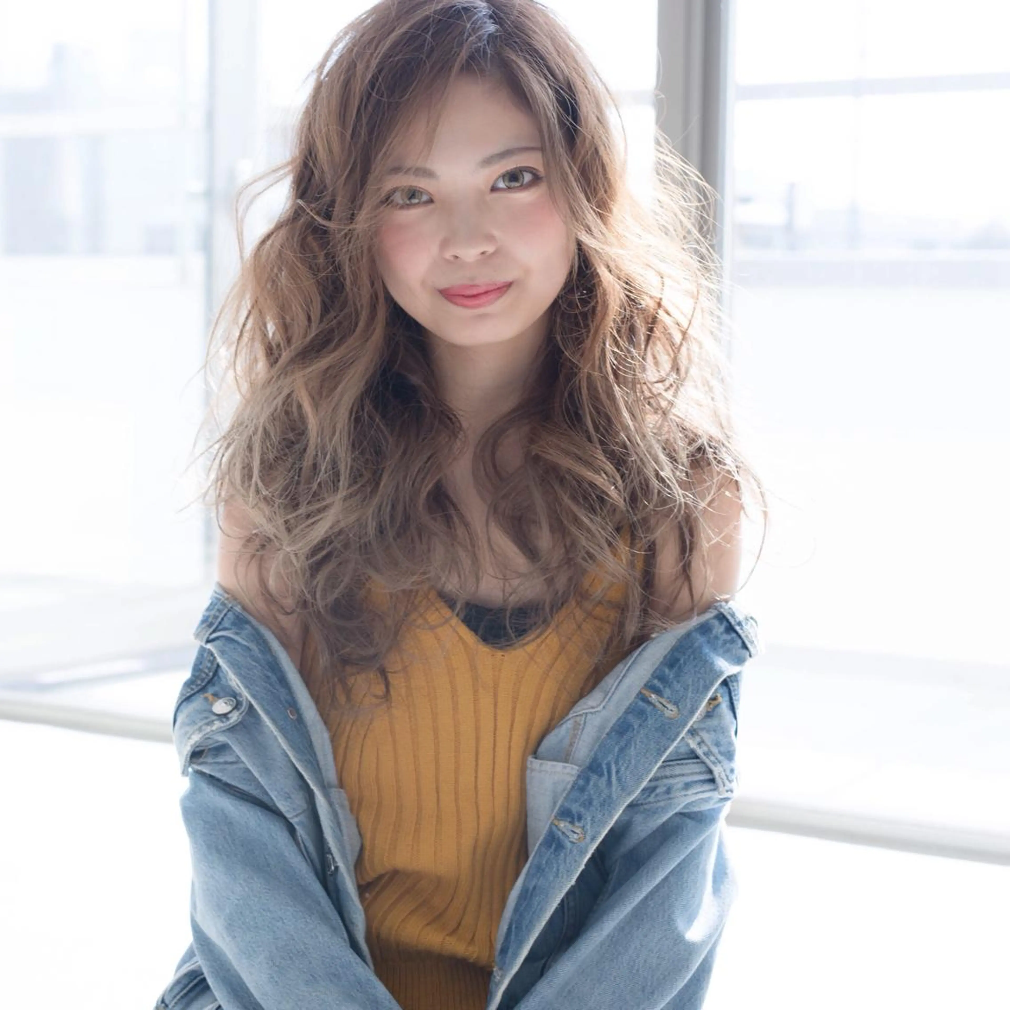 ロング カラー 小野 和摩のヘアスタイル