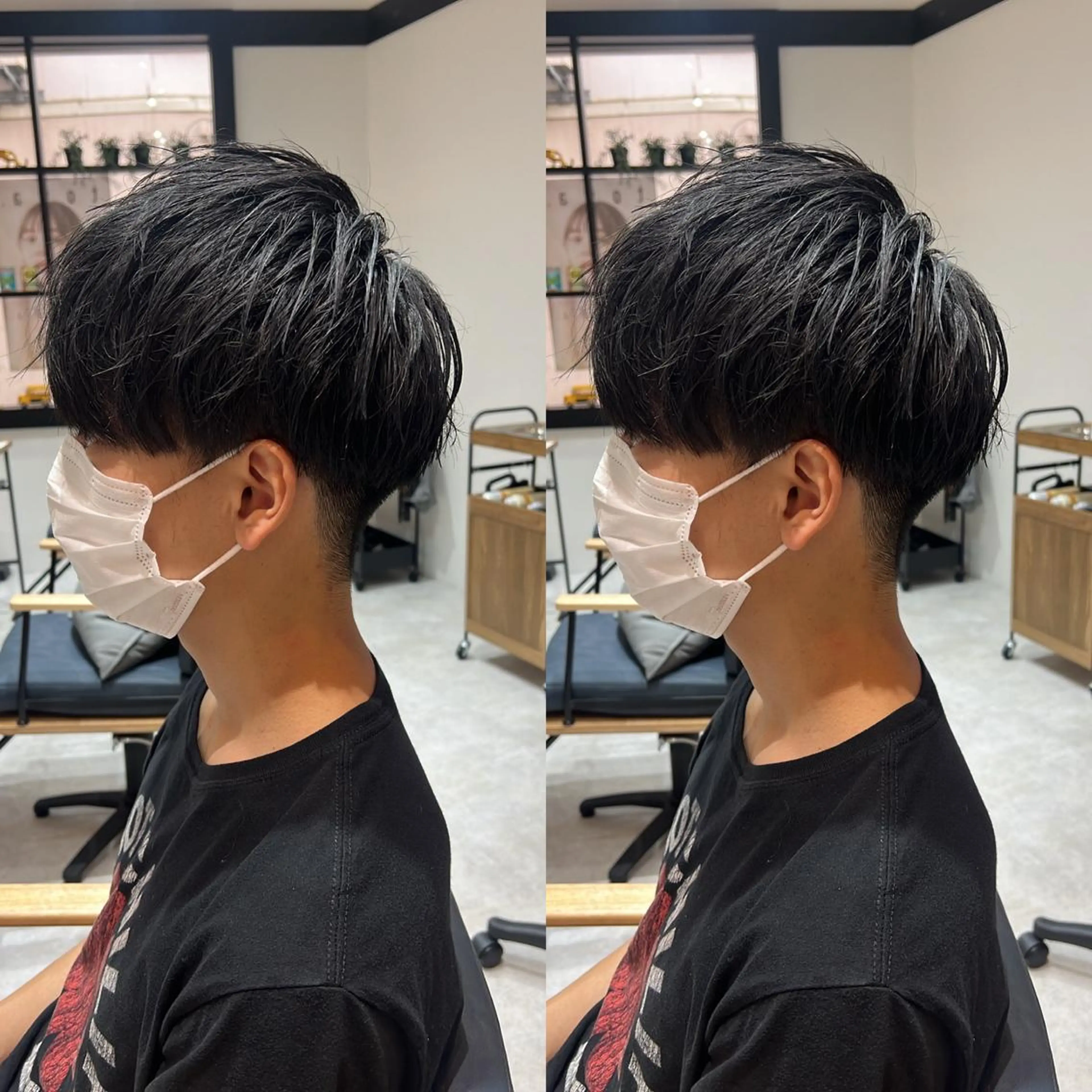 ショート メンズ カット パーマ センターパート /植田のヘアスタイル