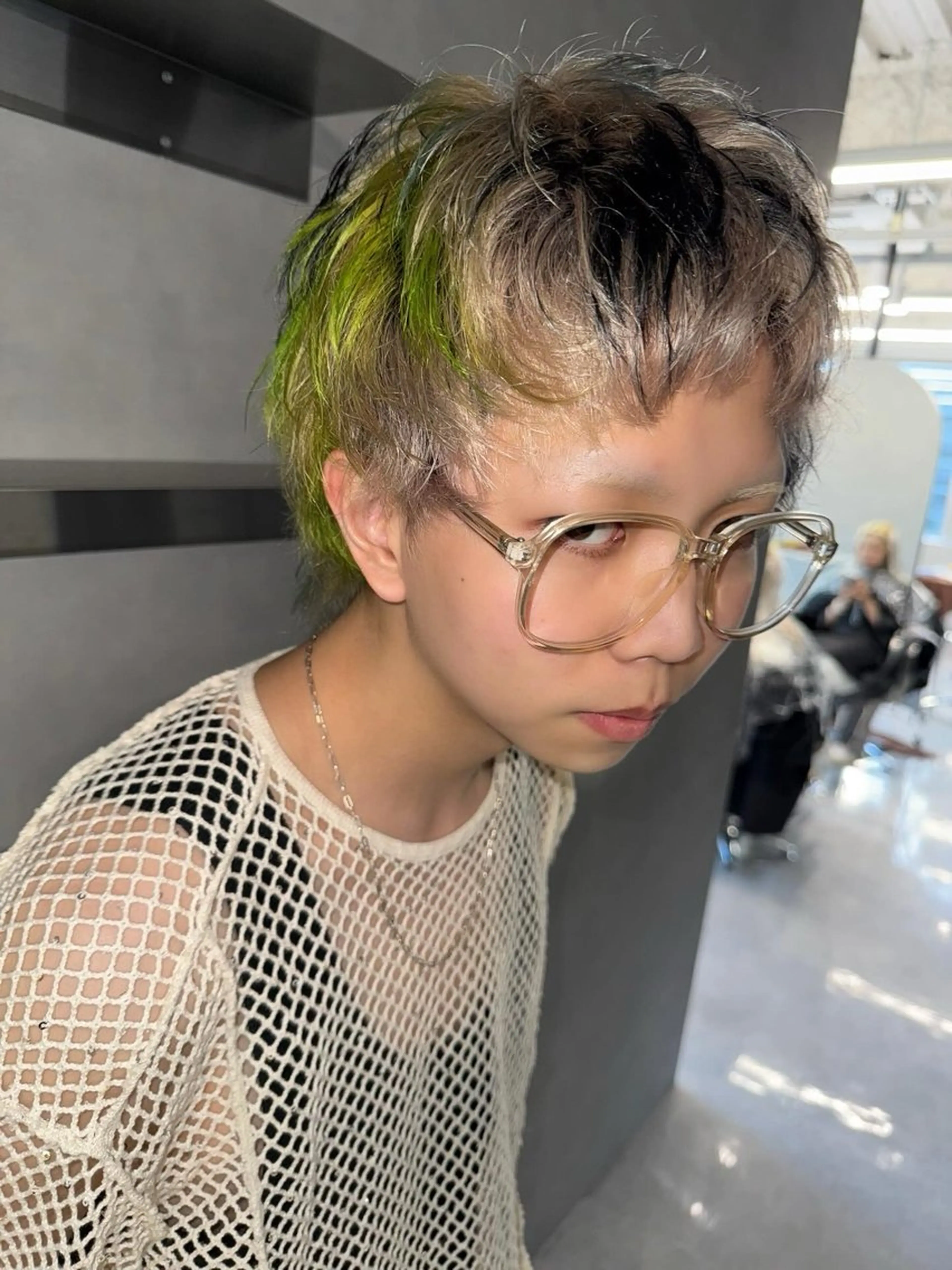 ショート カラー メンズ ヘアカラー ホワイトカラー/梅田 デザインカラー/しんのヘアスタイル