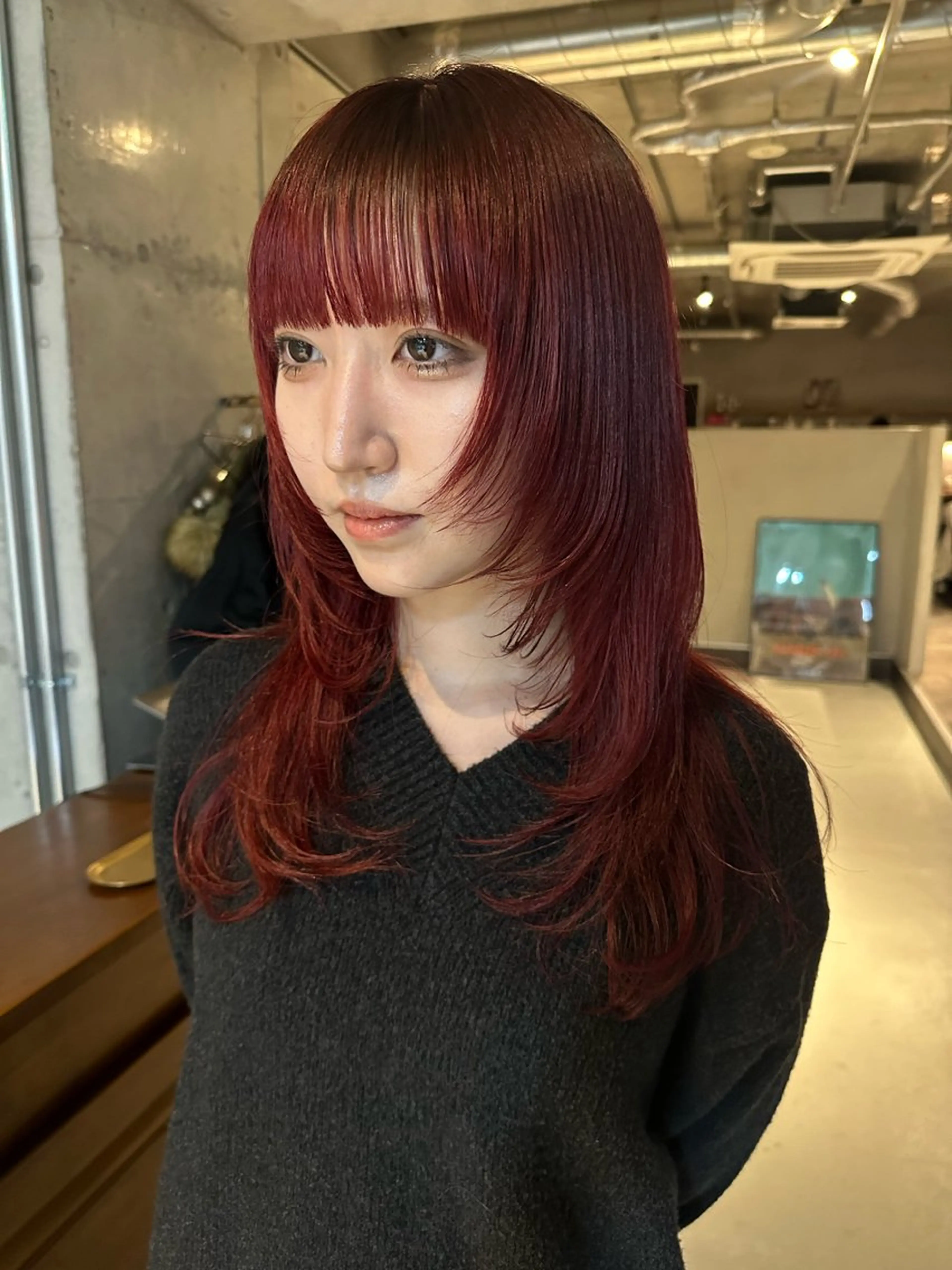 セミロング カラー 斎藤祐樹 /レイヤー/パーマのヘアスタイル