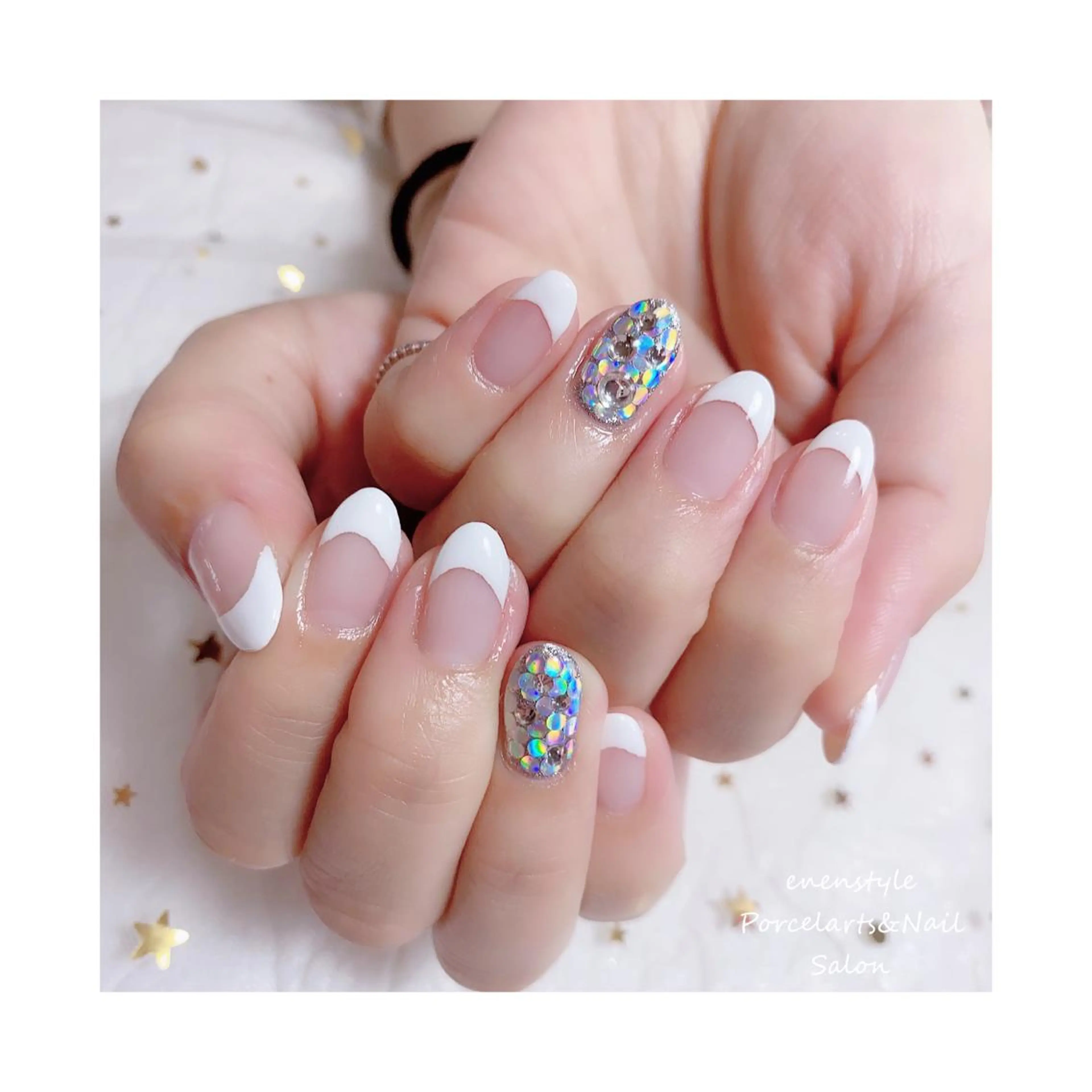 ミディアム ネイル ジェルネイル ニュアンスネイル オフィスネイル ワンカラーネイル パラジェル 👑enen style👑のネイルデザイン